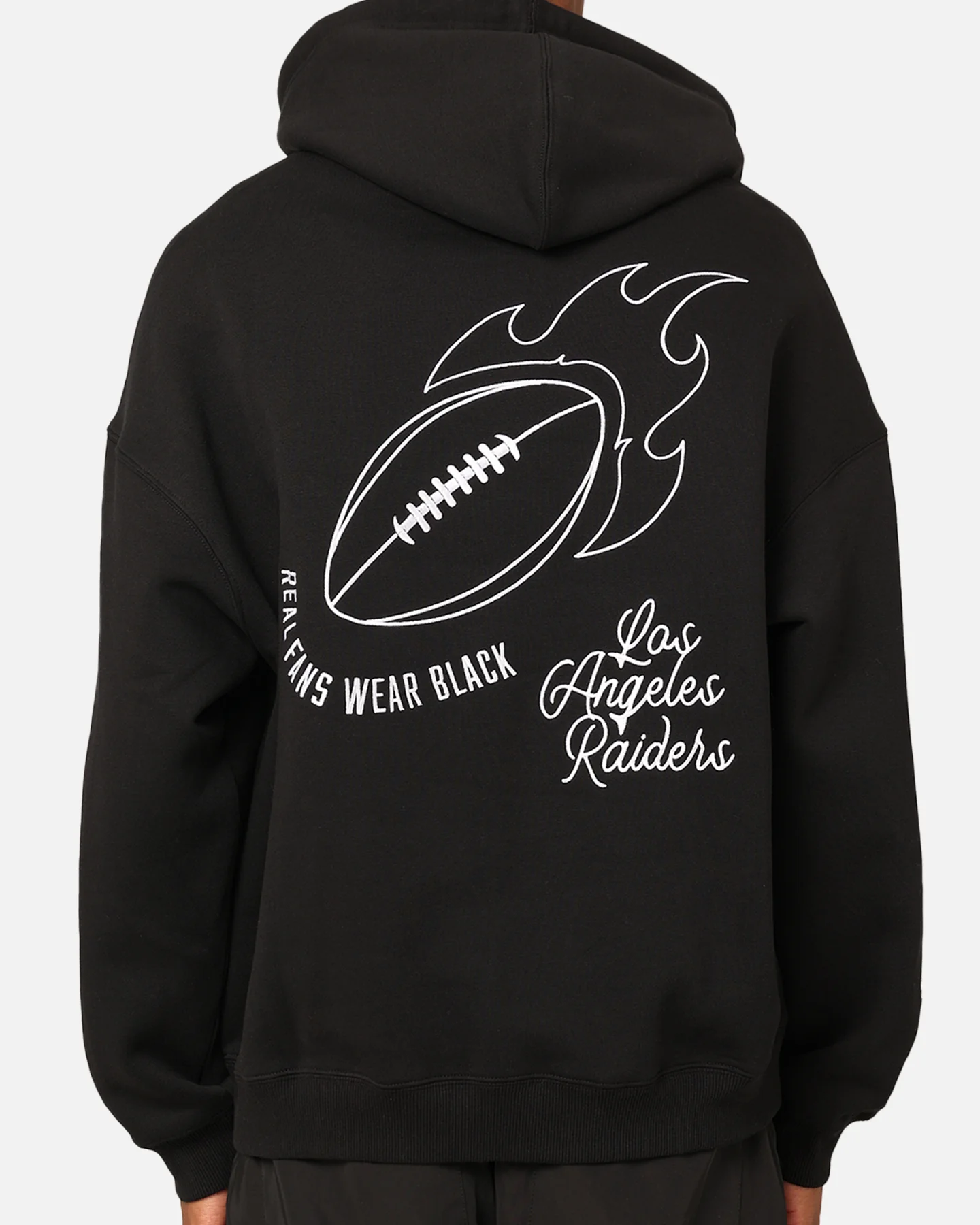 Mitchell & Ness Los Angeles Raiders History Hoodie Faded Black - Image 5
