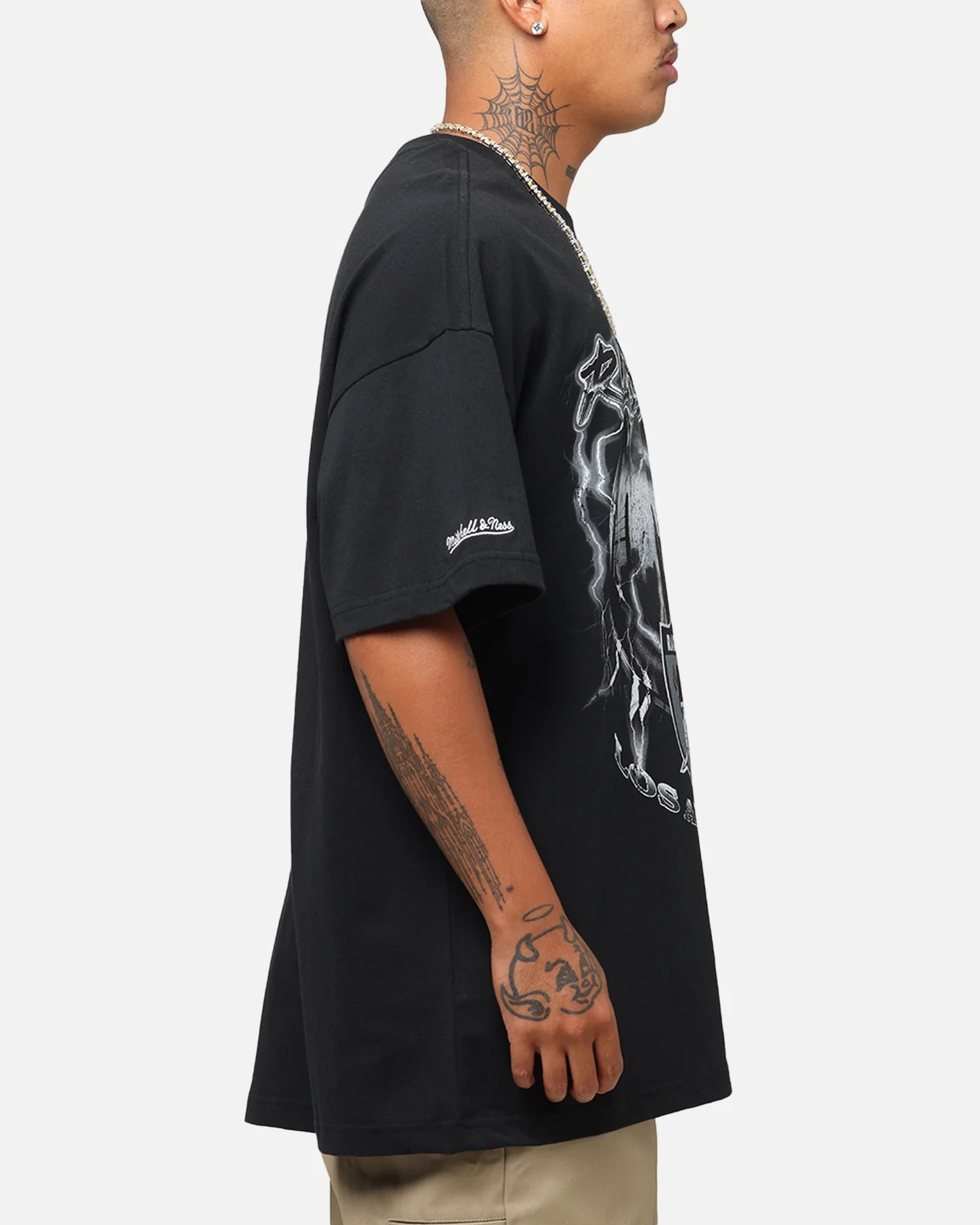 Mitchell & Ness Los Angeles Raiders Soaring T-Shirt Black - Image 4