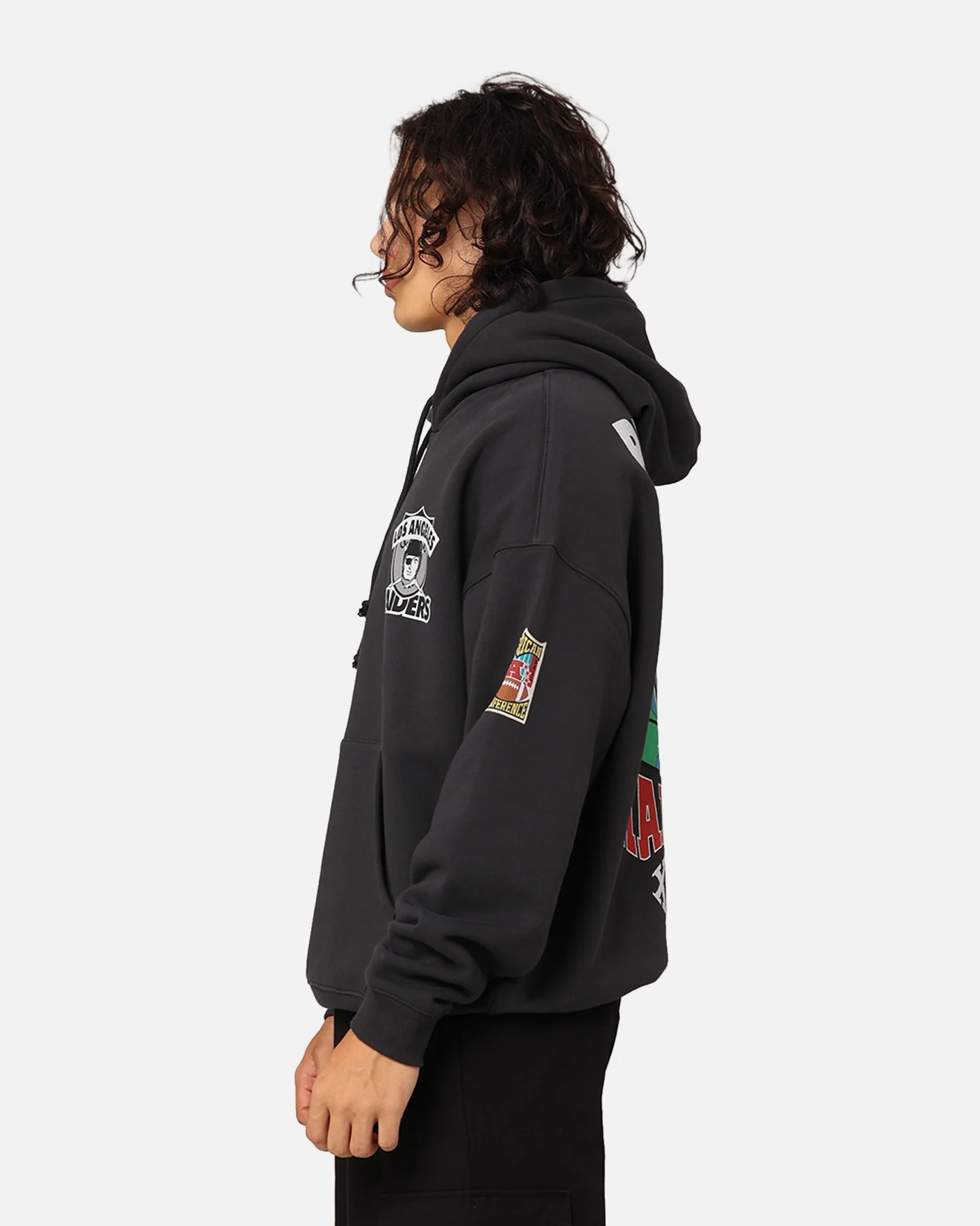 Mitchell & Ness Los Angeles Raiders Super Bowl World Hoodie Faded Black - Image 7