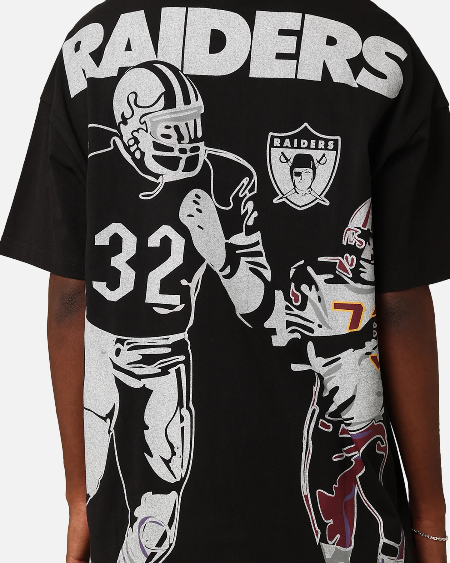 Mitchell & Ness Los Angeles Raiders Touchdown T-Shirt Faded Black - Image 4