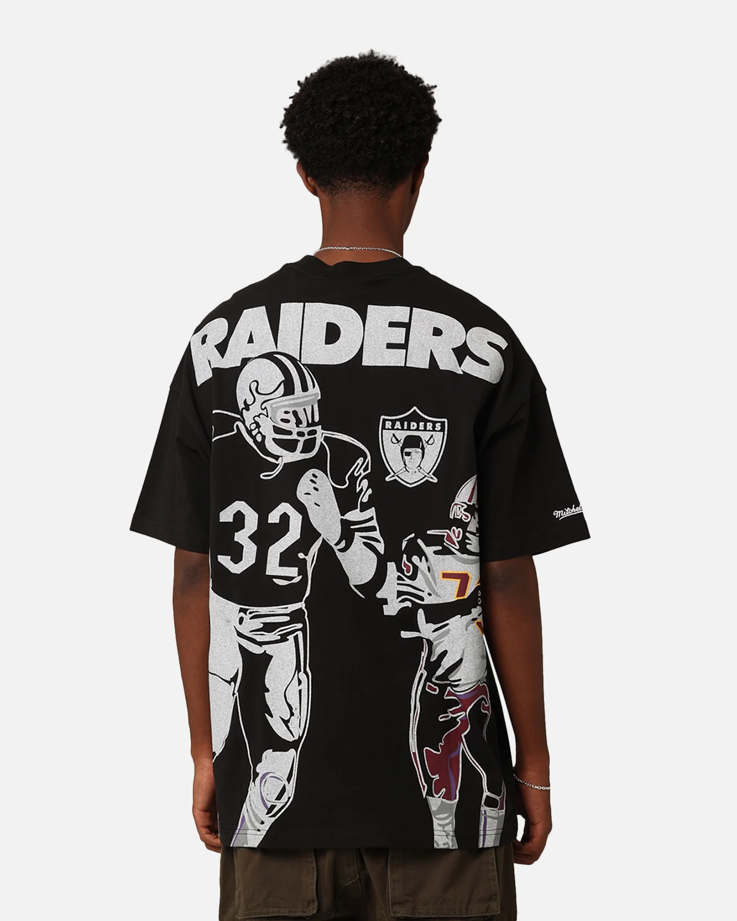 Mitchell & Ness Los Angeles Raiders Touchdown T-Shirt Faded Black - Image 6