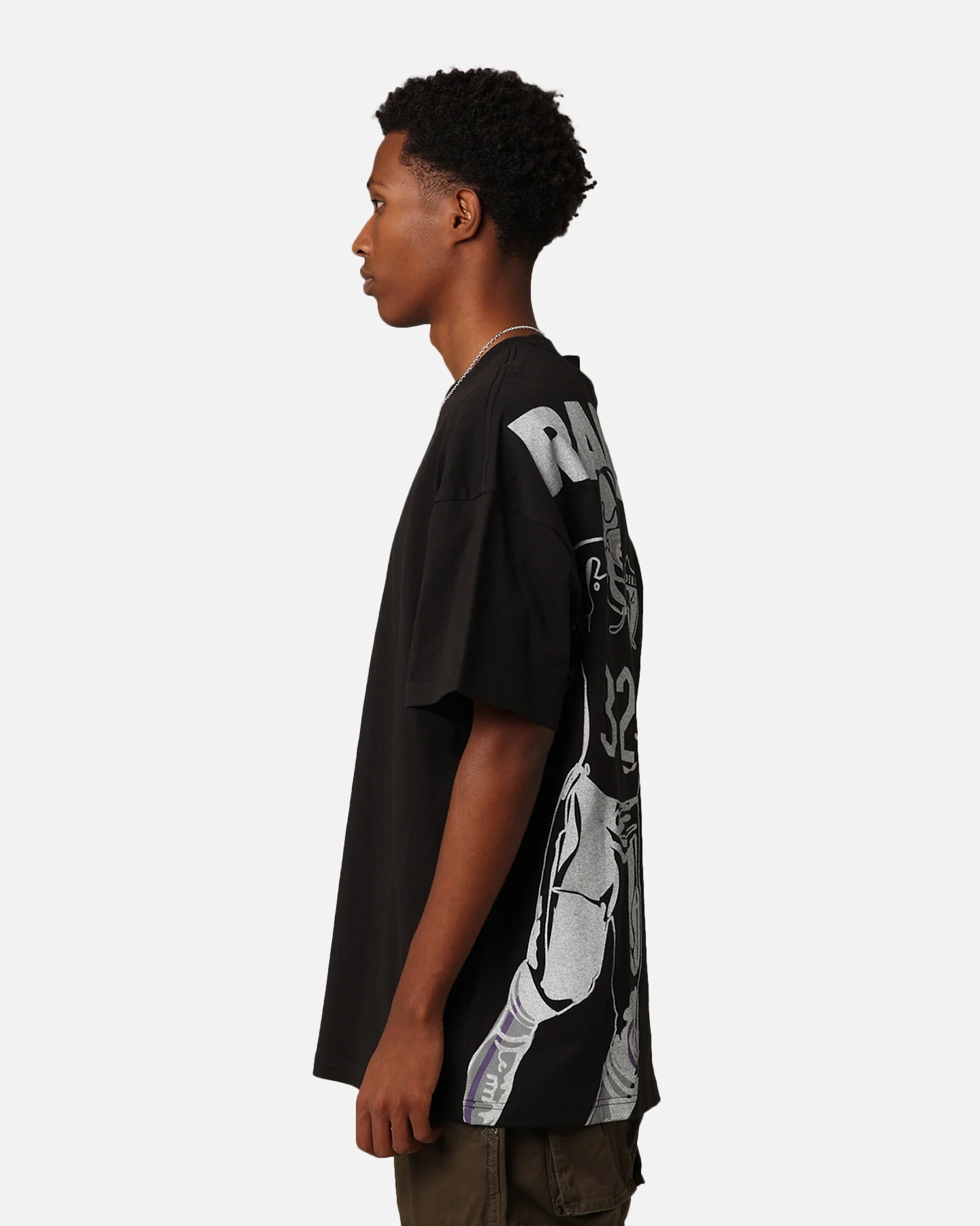 Mitchell & Ness Los Angeles Raiders Touchdown T-Shirt Faded Black - Image 8