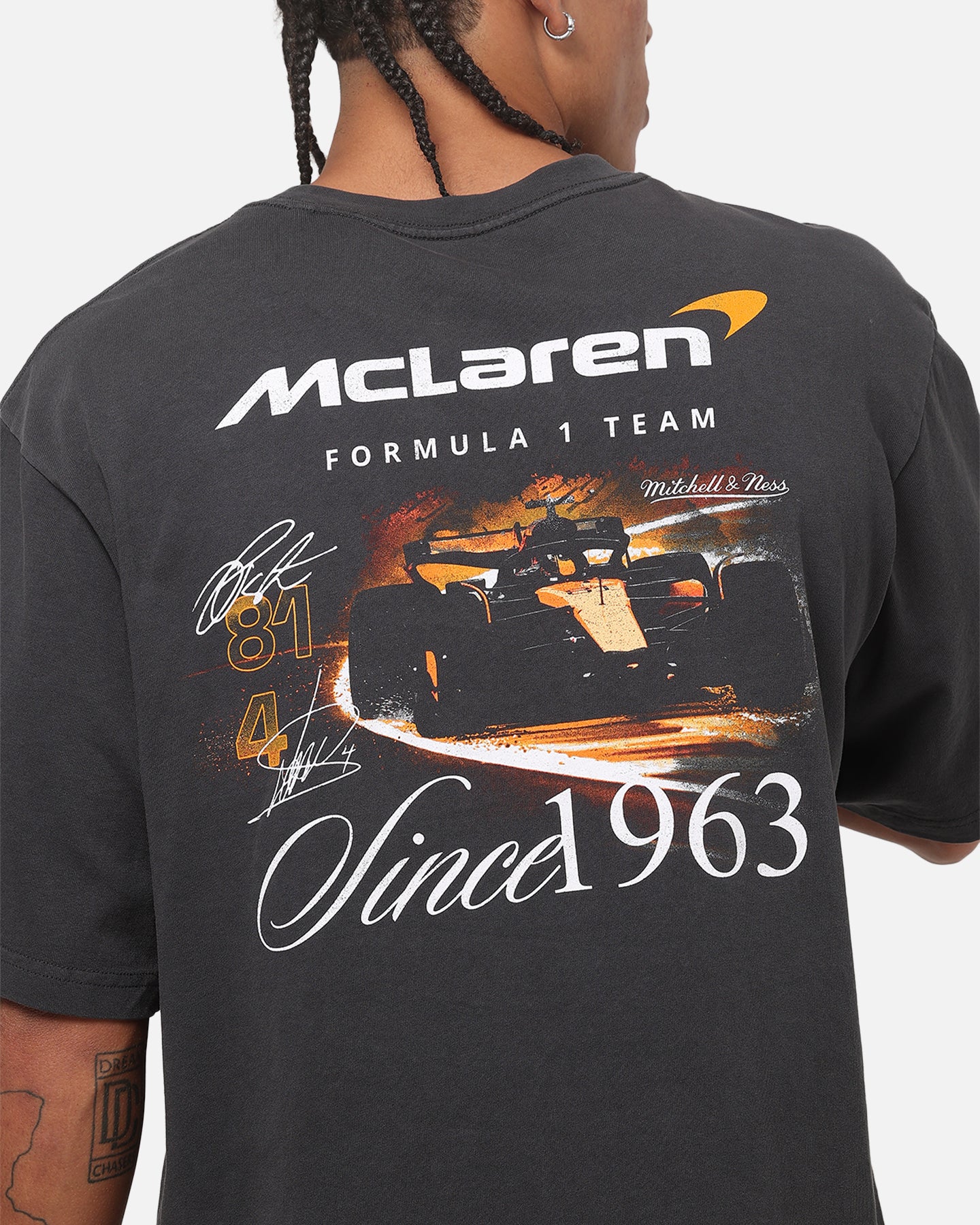 Mitchell & Ness McLaren Apex Crop T-Shirt Slate - Image 7