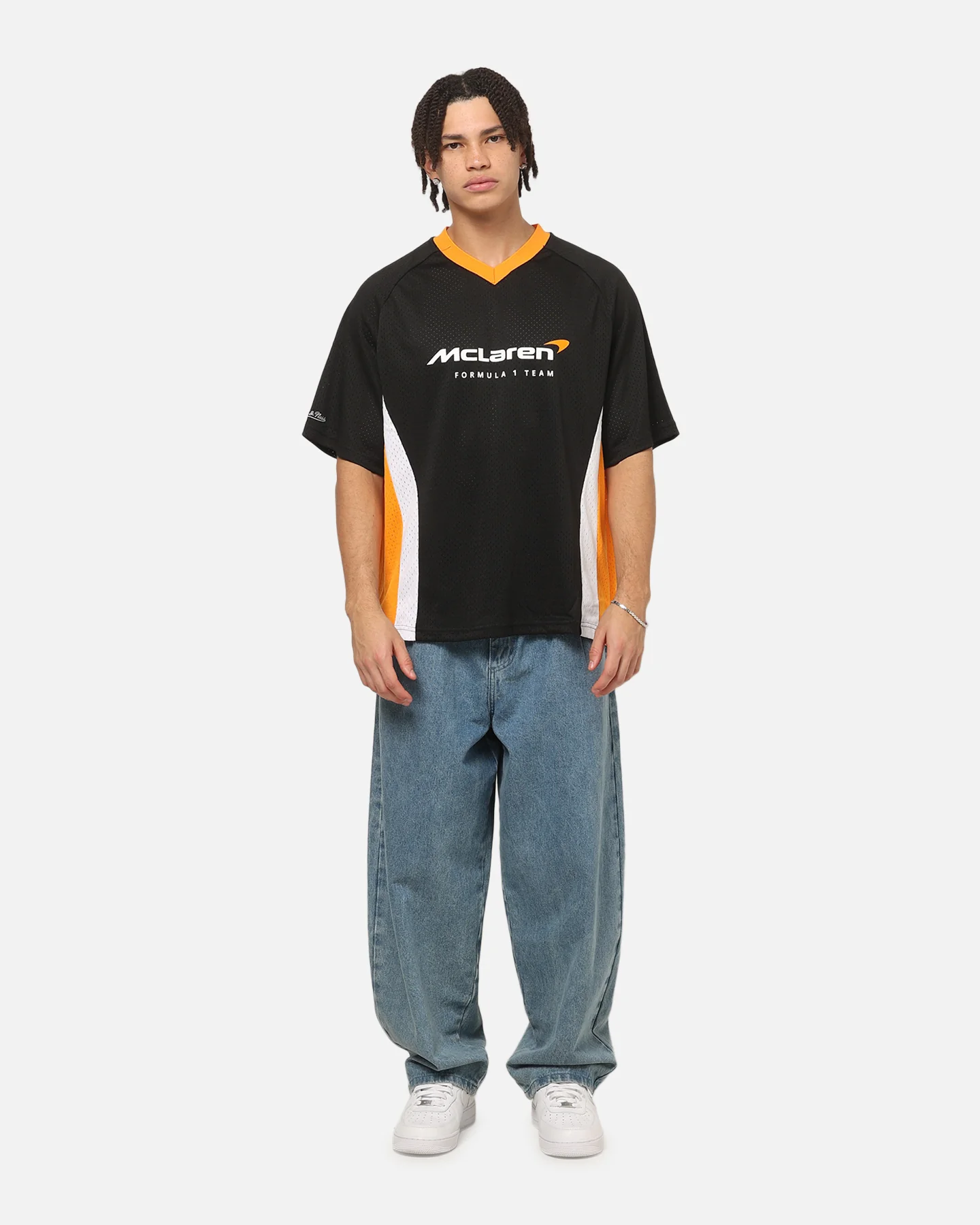 Mitchell & Ness McLaren Oscar Piastri Black Letter Jersey Black/Papaya - Image 3