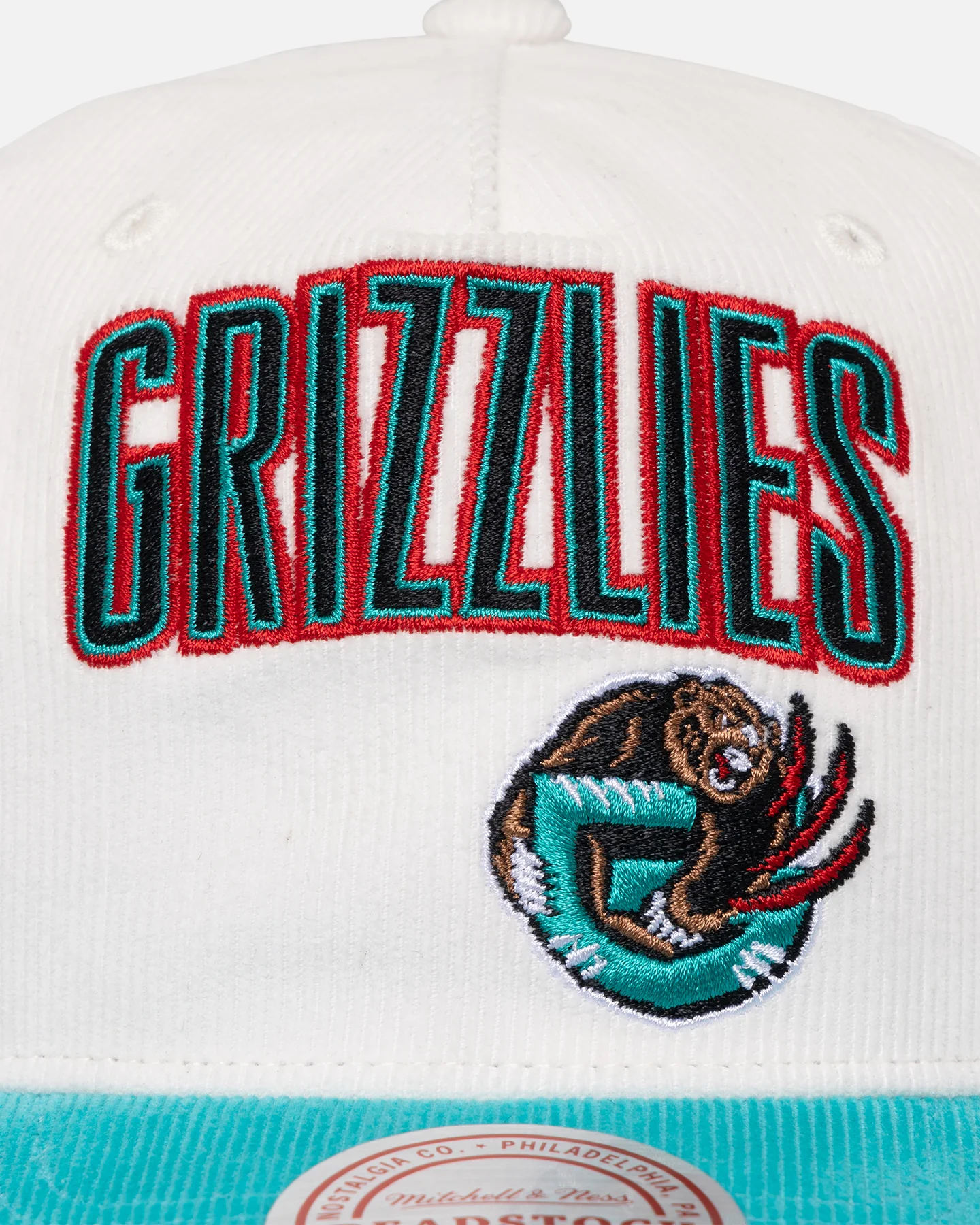 Mitchell & Ness Memphis Grizzlies History Origin Snapback White/Teal - Image 6