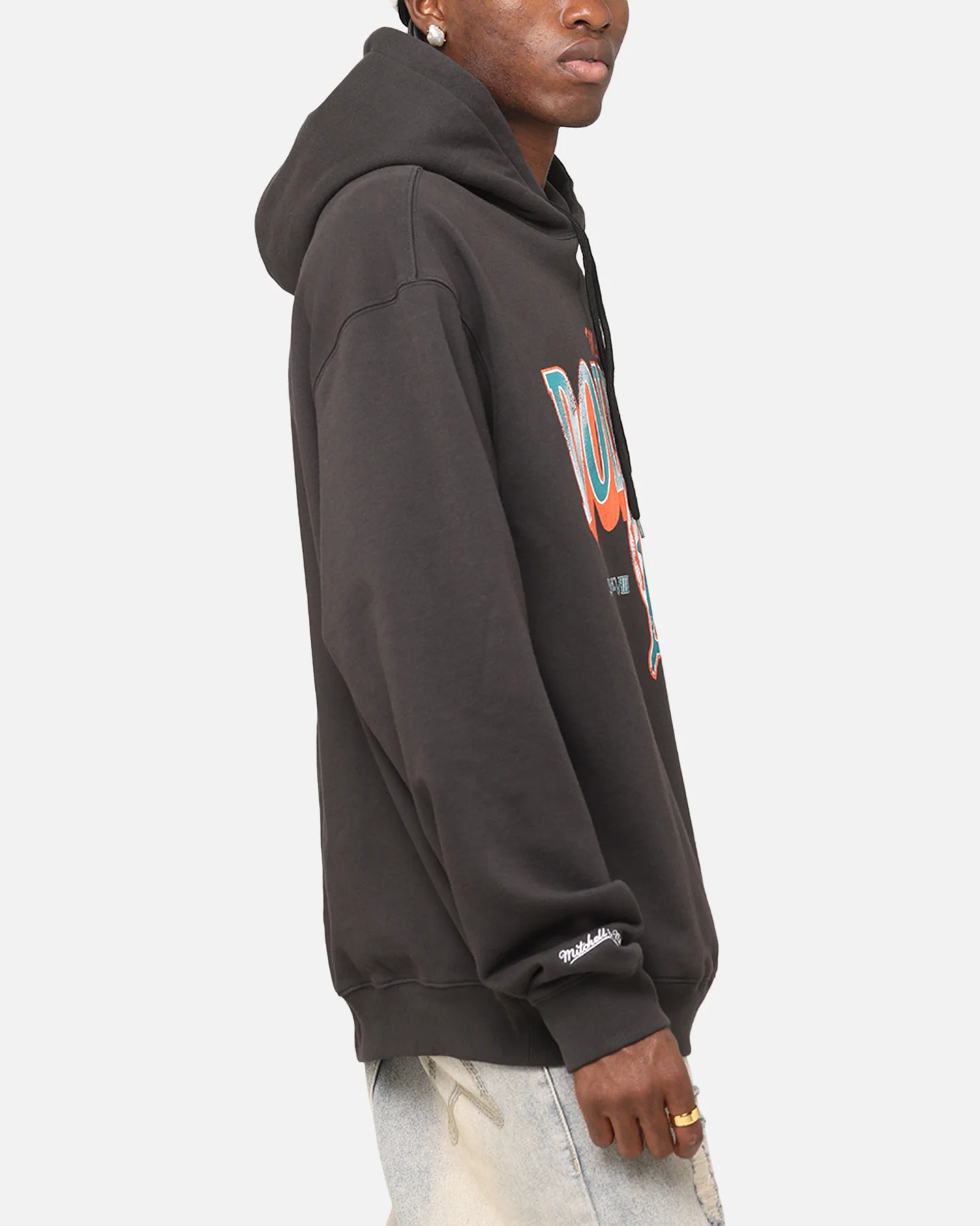 Mitchell & Ness Miami Dolphins Arch Hoodie Faded Black - Image 4