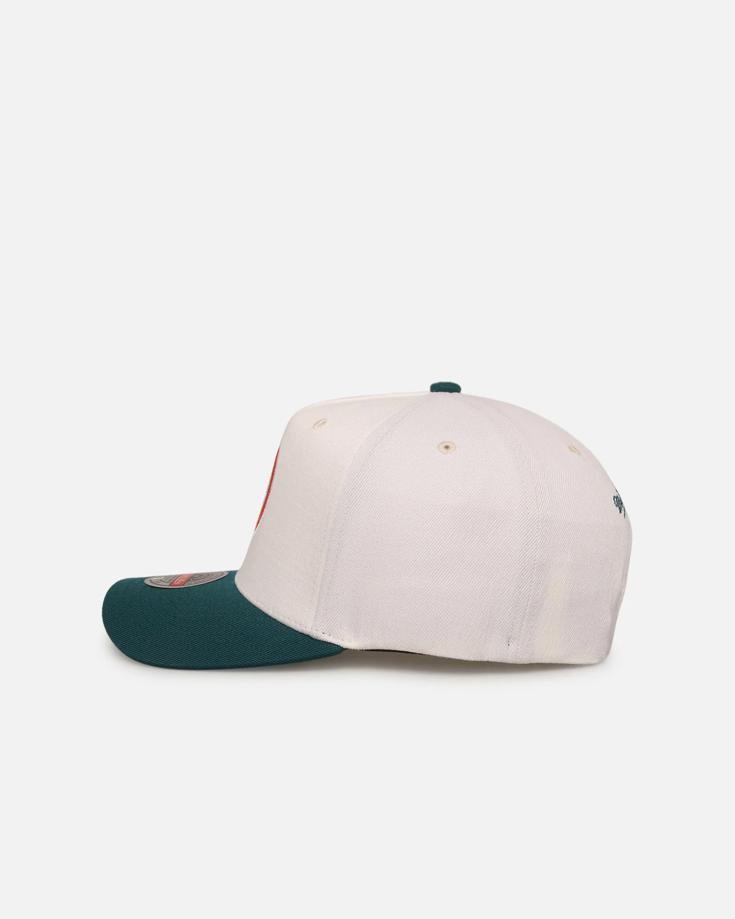 Mitchell & Ness Miami Dolphins 'Go Team Go' MVP Snapback Off White/Teal - Image 4