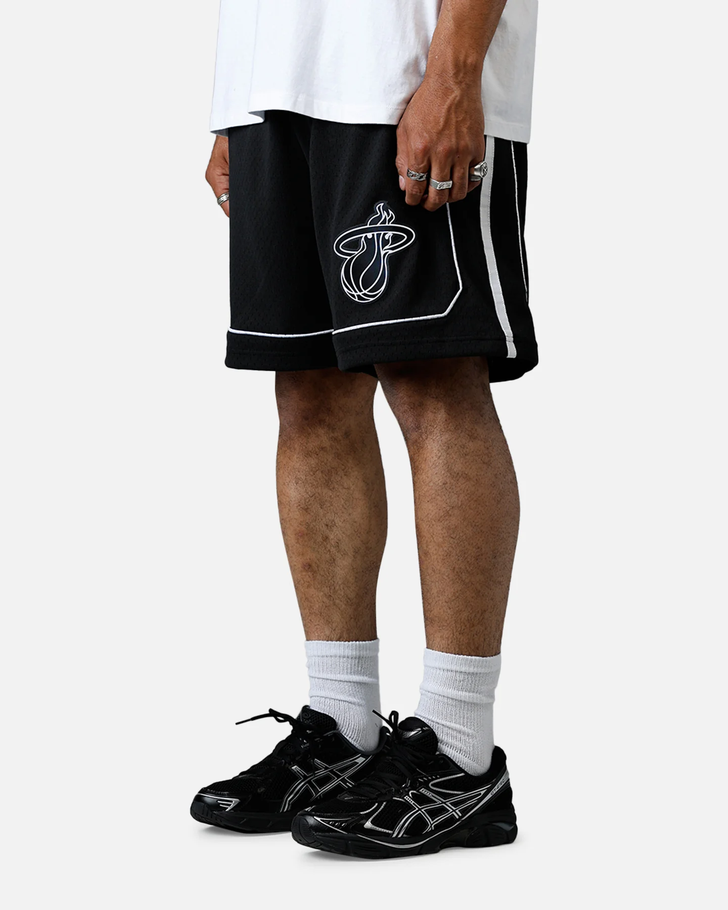 Mitchell & Ness Miami Heat 2011 Swingman Shorts Black/White - Image 4