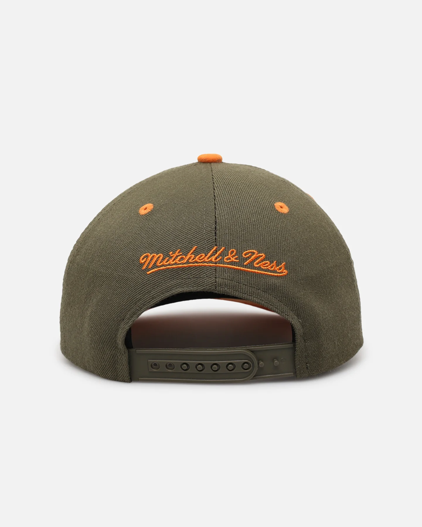 Mitchell & Ness Miami Heat 'Harmony of Hues' Pro Crown Snapback Olive/Orange - Image 2