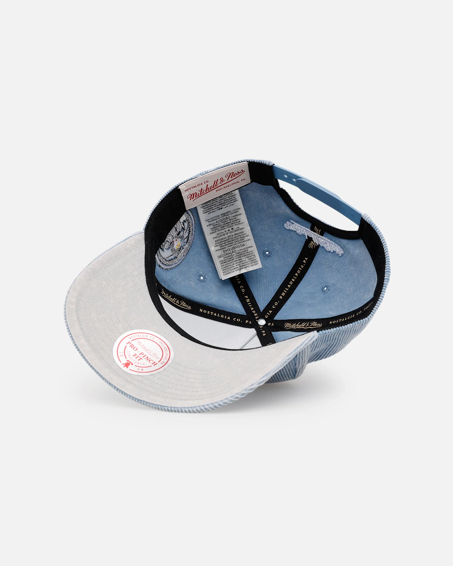 Mitchell & Ness Minnesota Timberwolves 'Dusty Cord' Pro Pinch Snapback Light Blue - Image 7