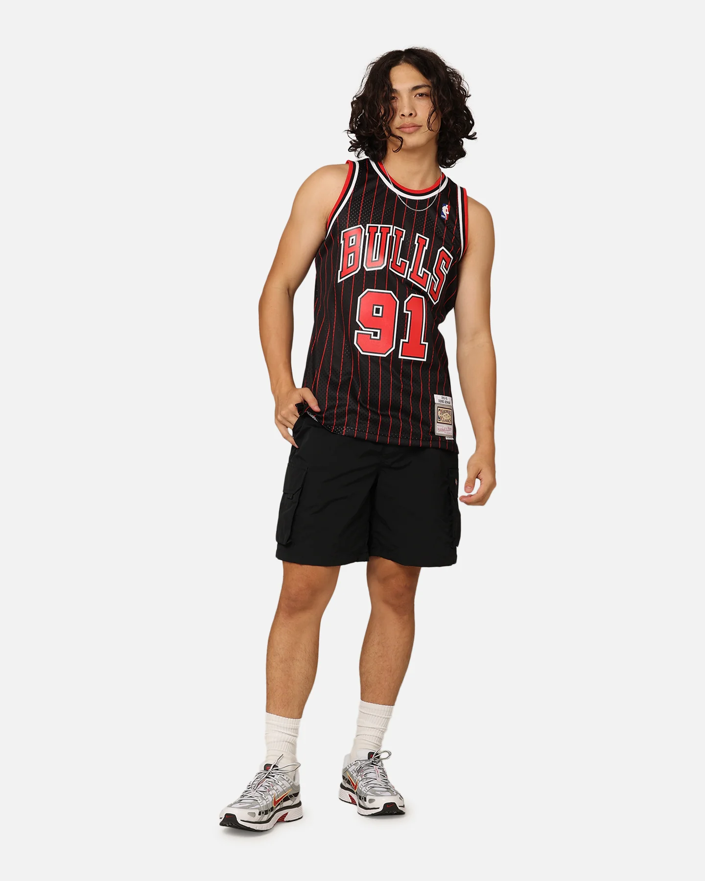 Mitchell & Ness Chicago Bulls Dennis Rodman #91 NBA Swingman Jersey Black/Red - Image 3