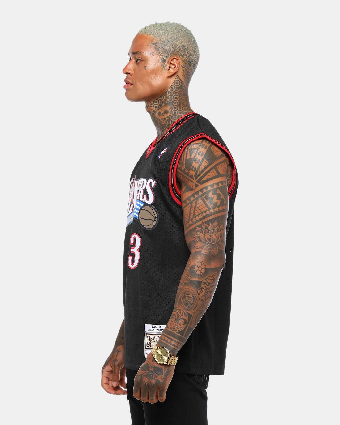 Mitchell & Ness Philadelphia 76ers Allen Iverson #3 Swingman Jersey Black - Image 4