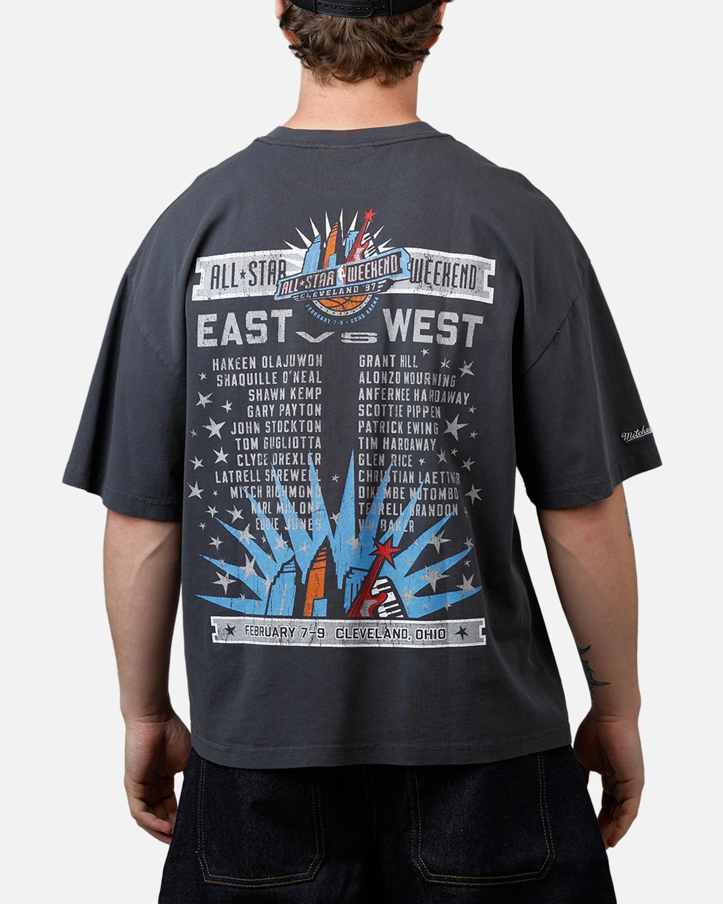 Mitchell & Ness NBA 1997 All-Star Game T-Shirt Washed Black - Image 2