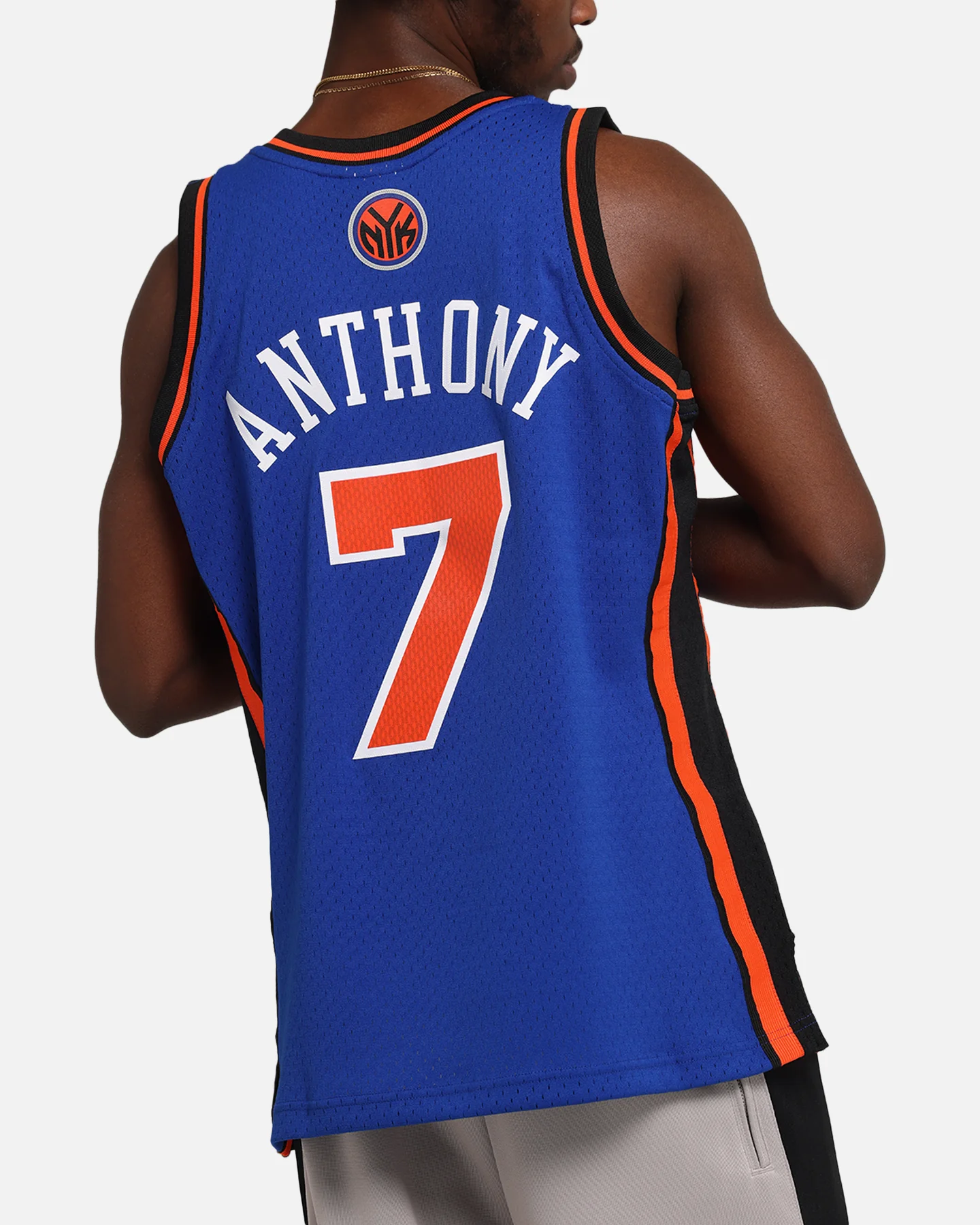 Mitchell & Ness New York Knicks Carmelo Anthony 2010 Dark Jersey Royal - Image 8