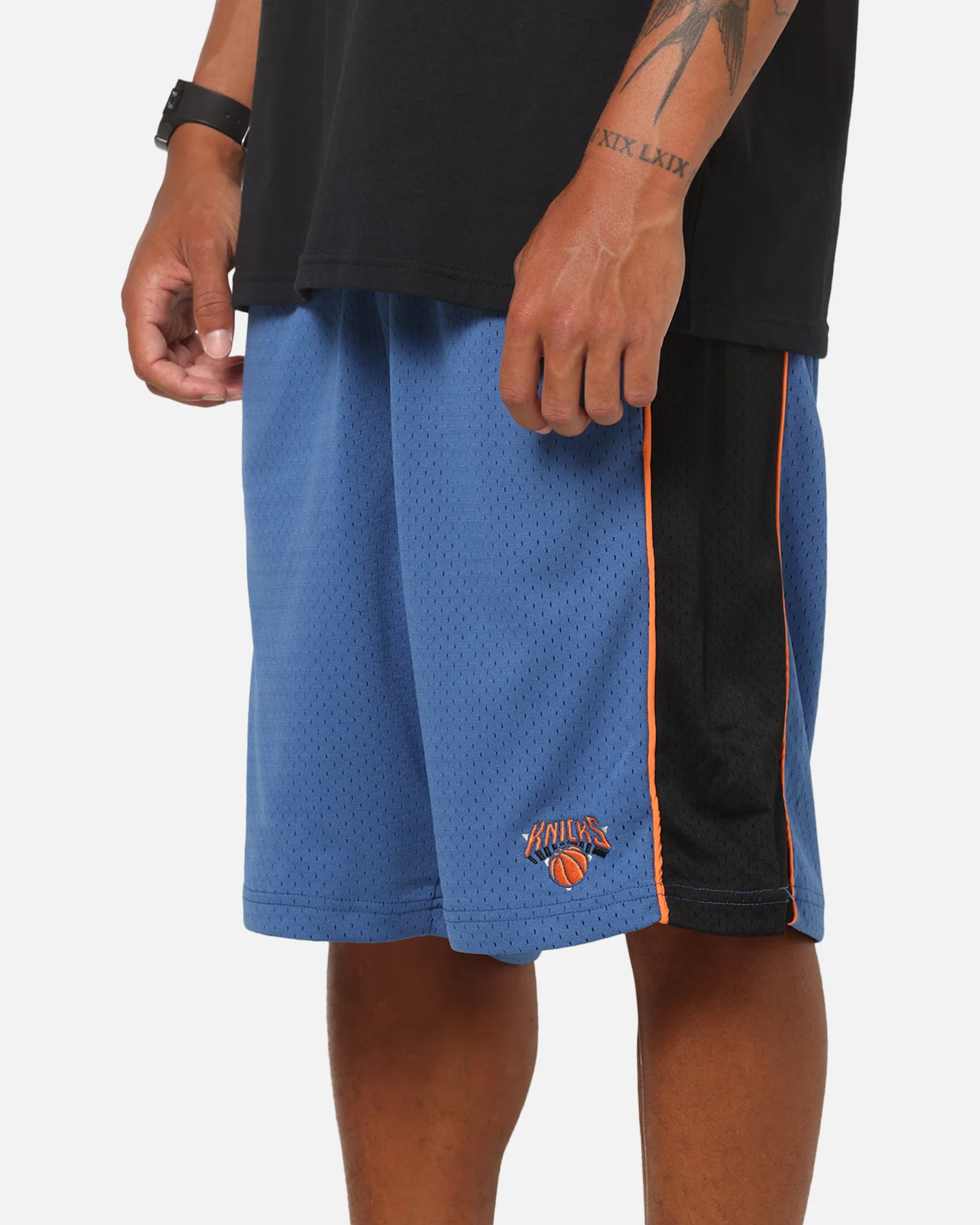 Mitchell & Ness New York Knicks Panel Shorts Blue Slate/Black - Image 3