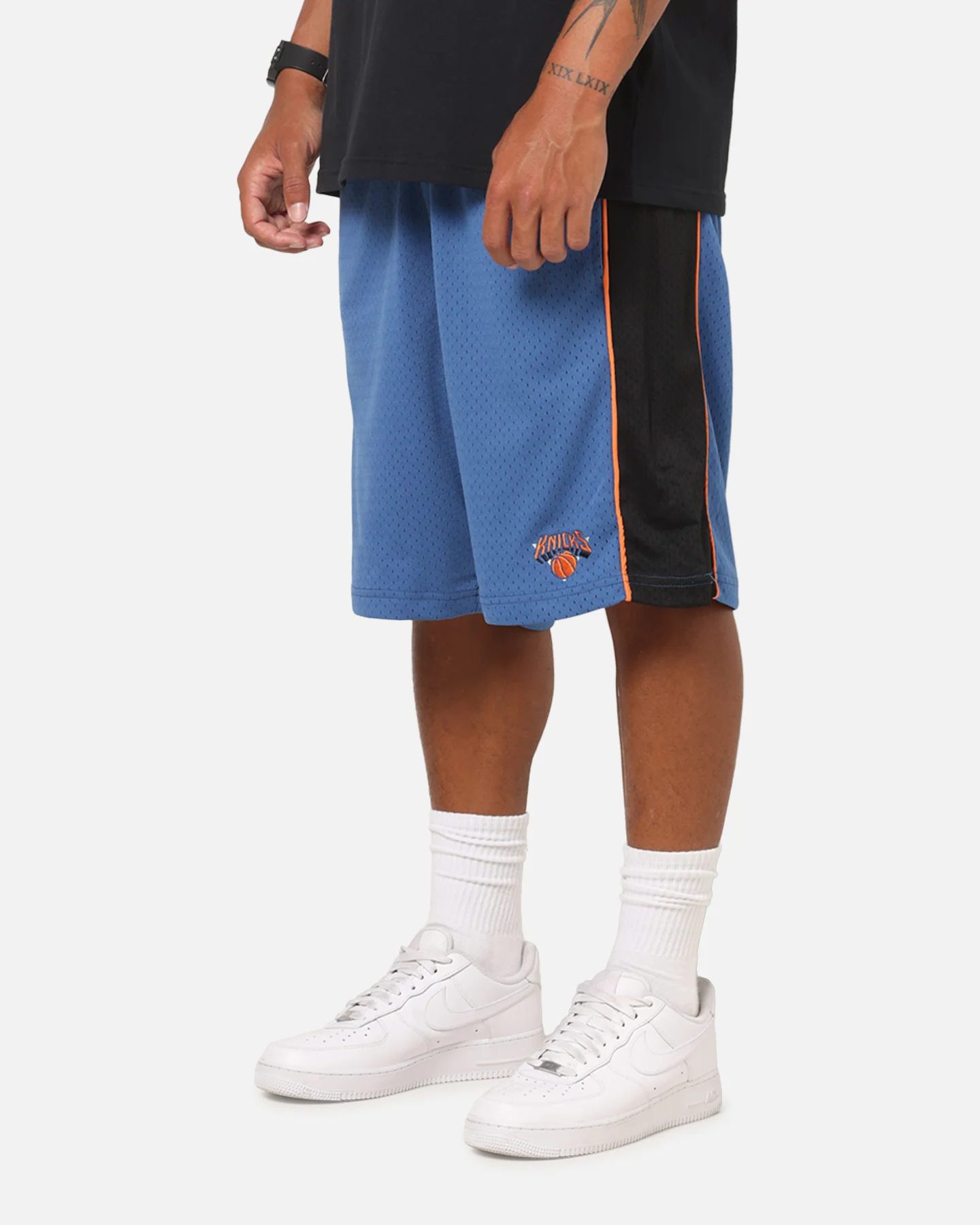 Mitchell & Ness New York Knicks Panel Shorts Blue Slate/Black - Image 5