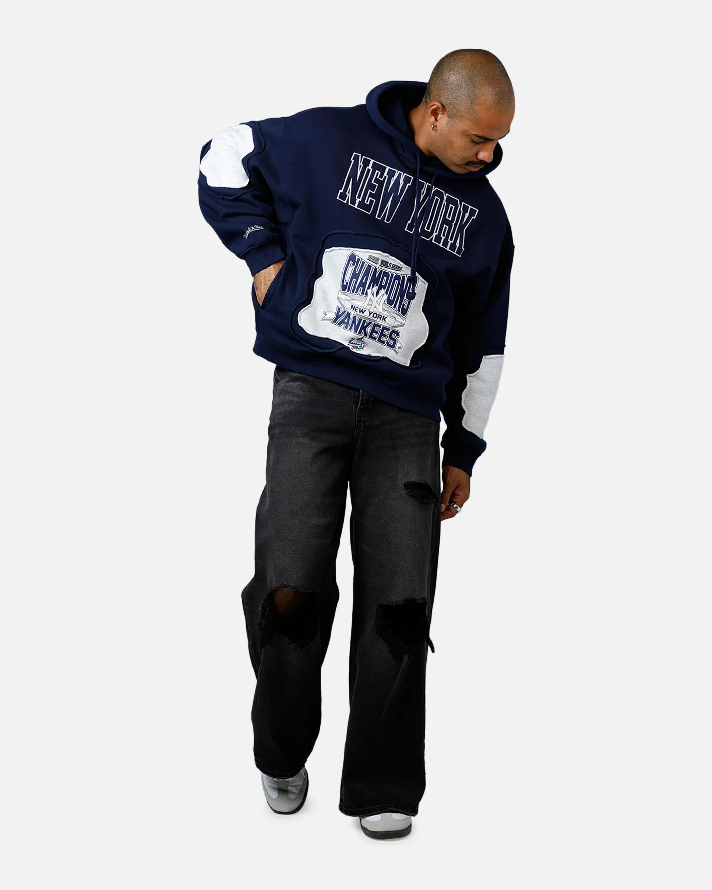 Mitchell & Ness New York Yankees C&S Hoodie Navy - Image 3