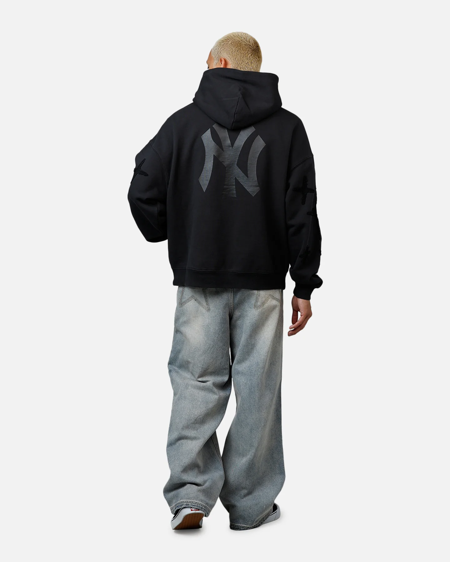 Mitchell & Ness New York Yankees Starburst Hoodie Faded Black - Image 6