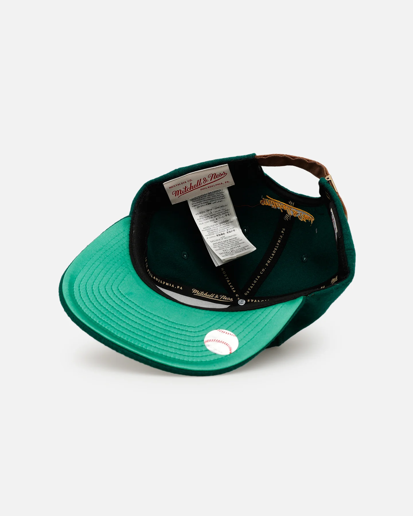 Mitchell & Ness Oakland Athletics 'Vintage Baseball' Vintage Fit Strapback Green - Image 6