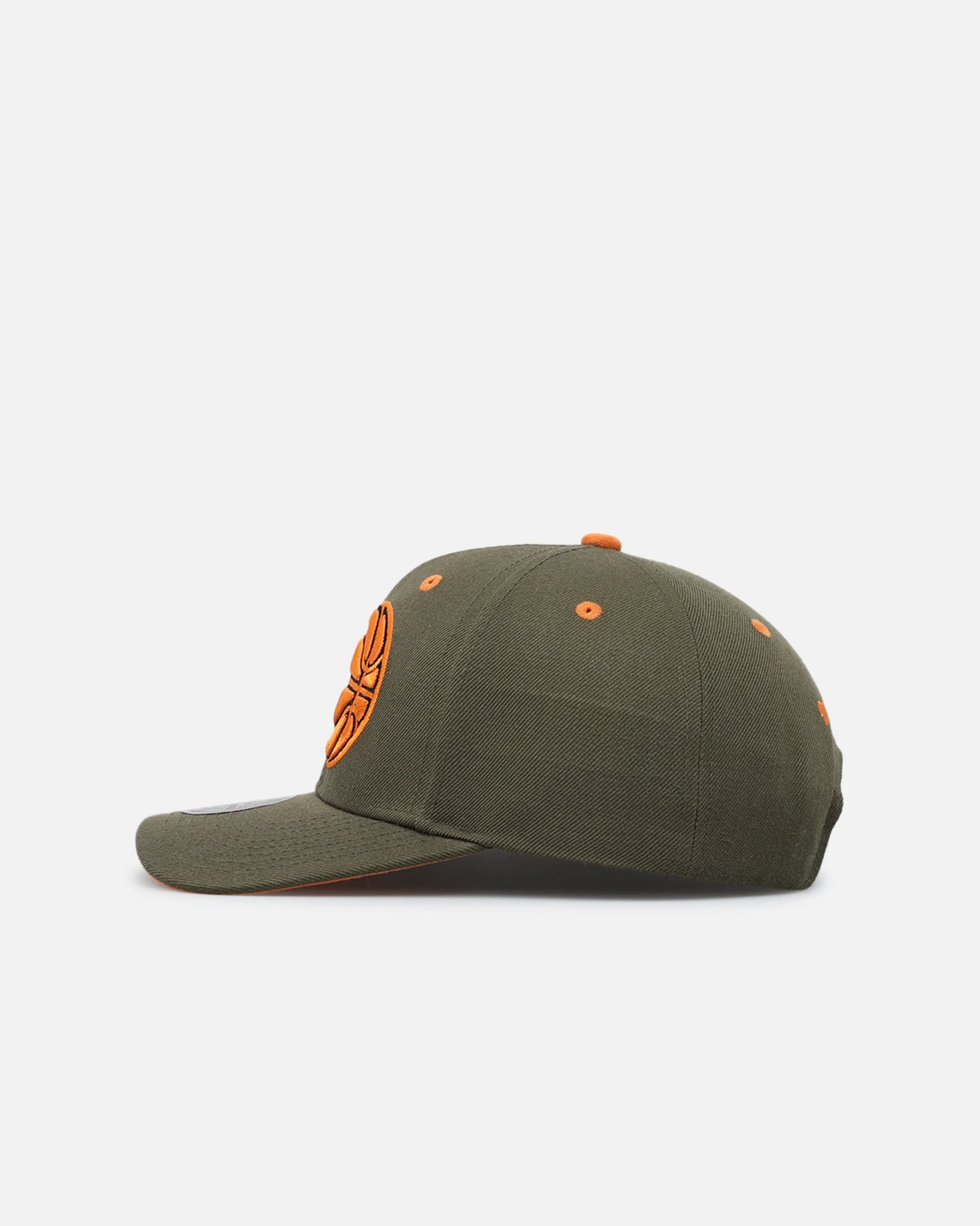 Mitchell & Ness Orlando Magic 'Harmony of Hues' Pro Crown Snapback Olive/Orange - Image 5