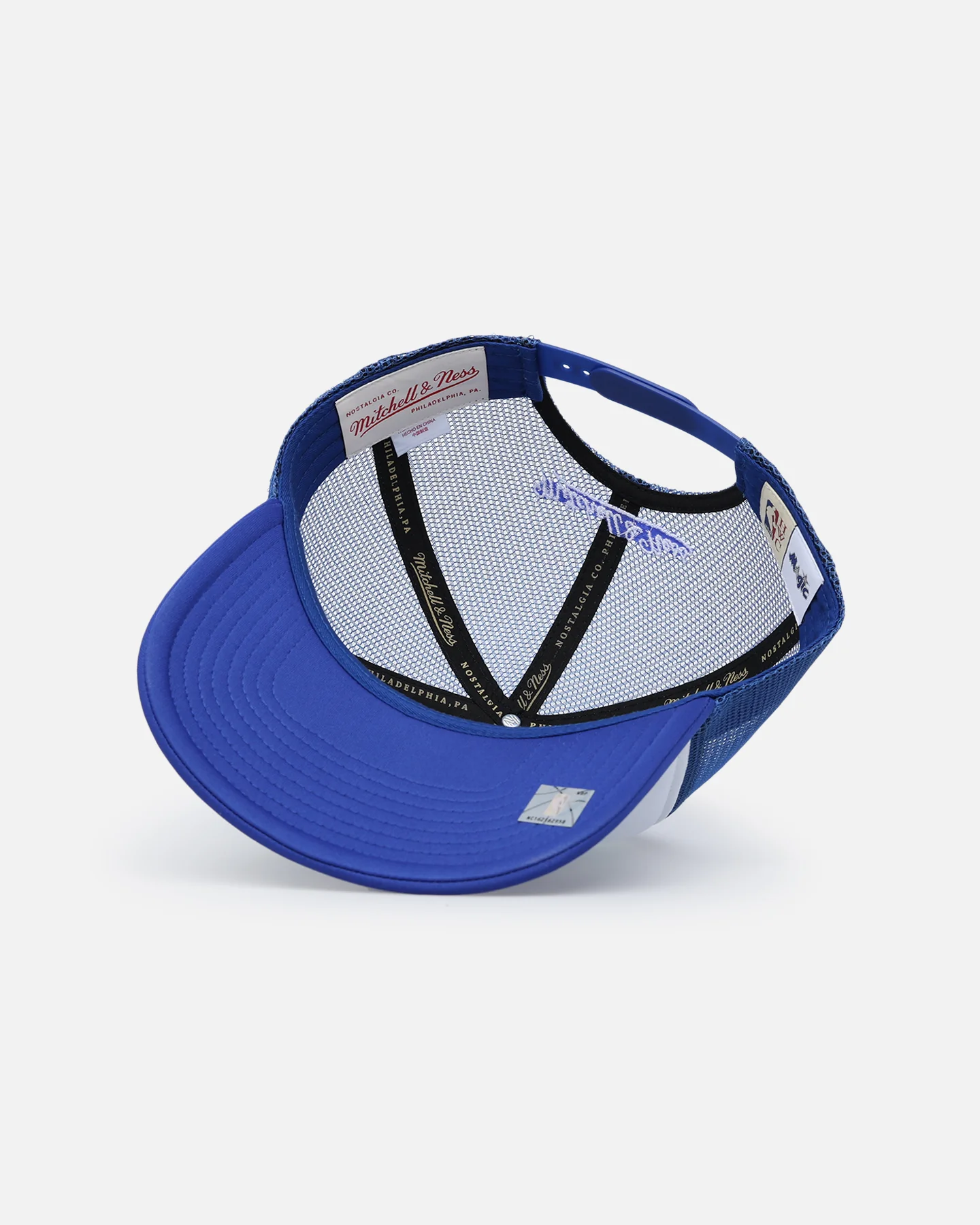Mitchell & Ness Orlando Magic Logo Foam Trucker Snapback Blue/White - Image 6
