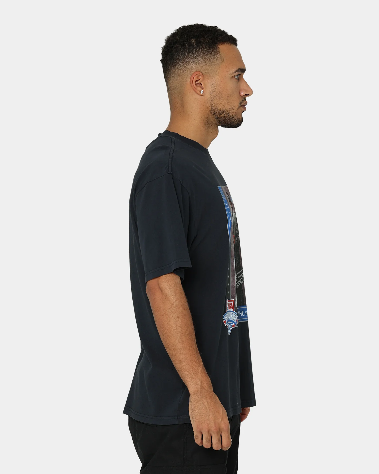 Mitchell & Ness Orlando Magic Shaquille O'Neal Draft Day Vintage T-Shirt Faded Black - Image 5