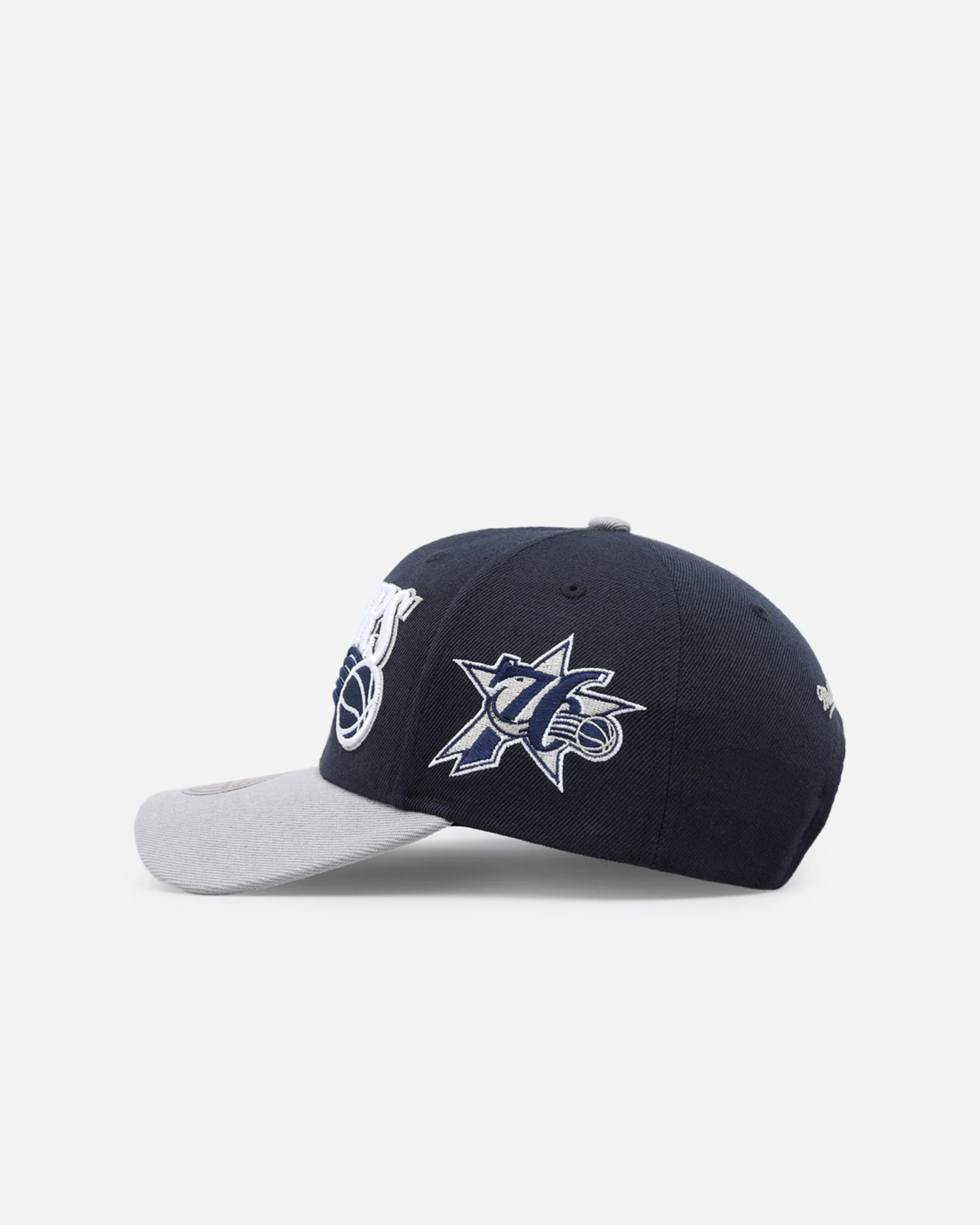 Mitchell & Ness Philadelphia 76ers 'College Twist' Pro Crown Snapback Blue/Grey - Image 4