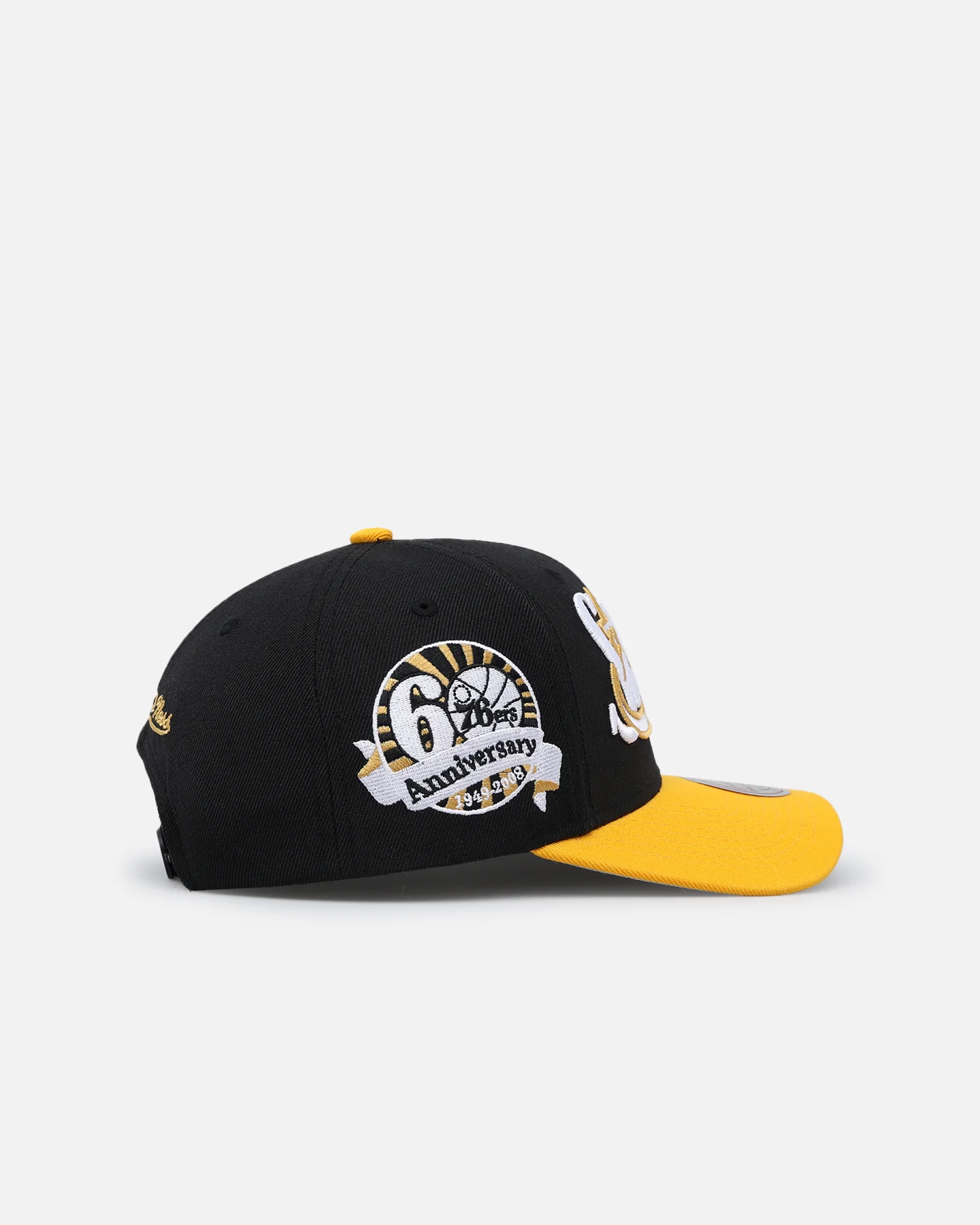 Mitchell & Ness Philadelphia 76ers "Enter The Dragon" Pro Crown Snapback Black/Ochre - Image 3