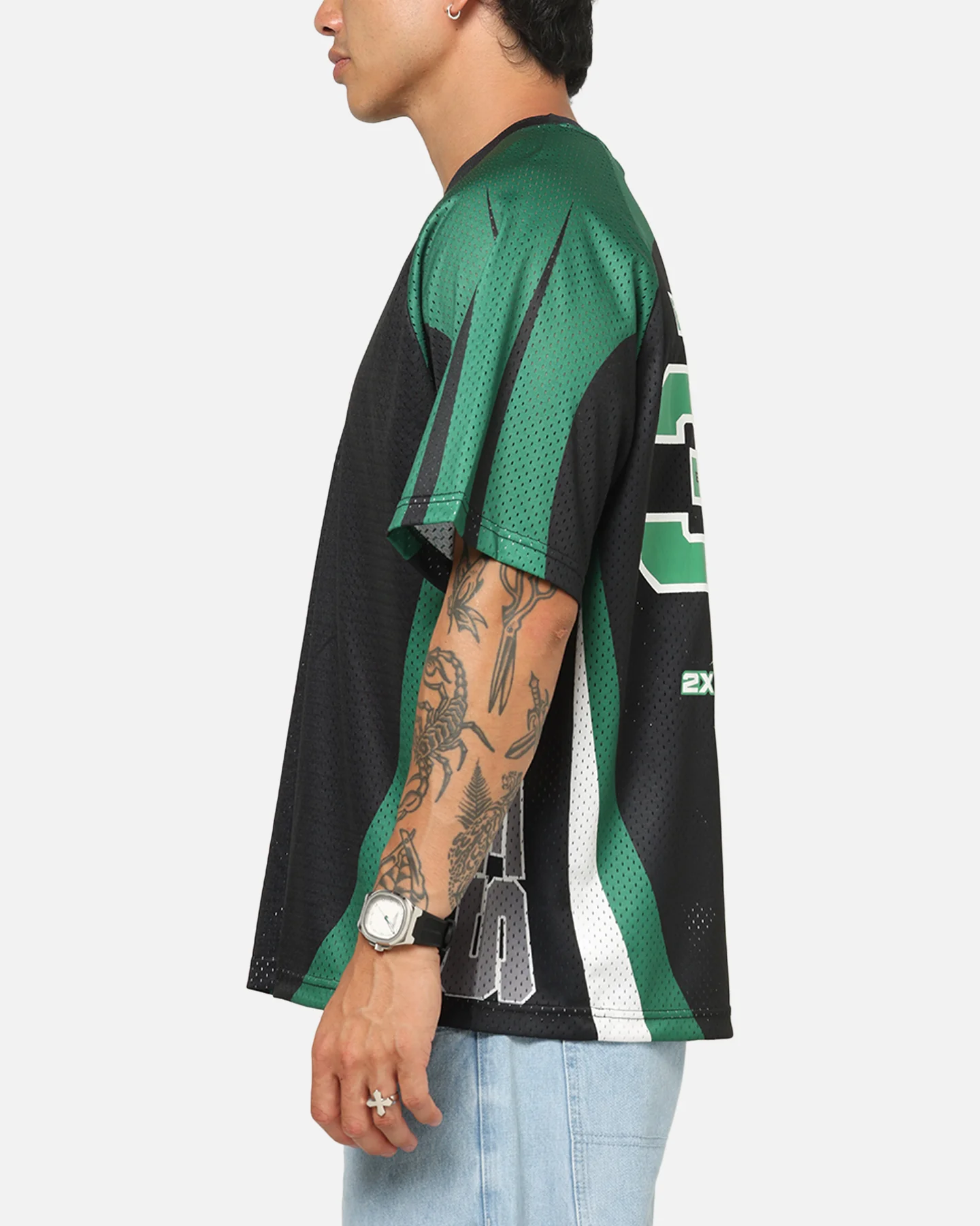 Mitchell & Ness Philadelphia Eagles Warehouse Rave Jersey Black/Green - Image 6