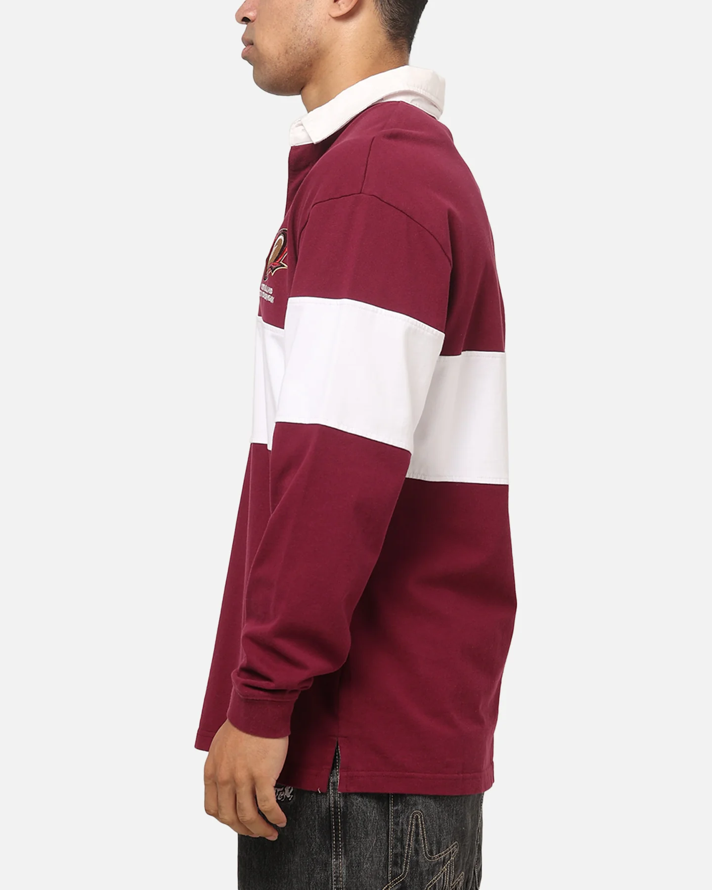 Mitchell & Ness Queensland Maroons Panelled Rugby Shirt Maroon - Image 5