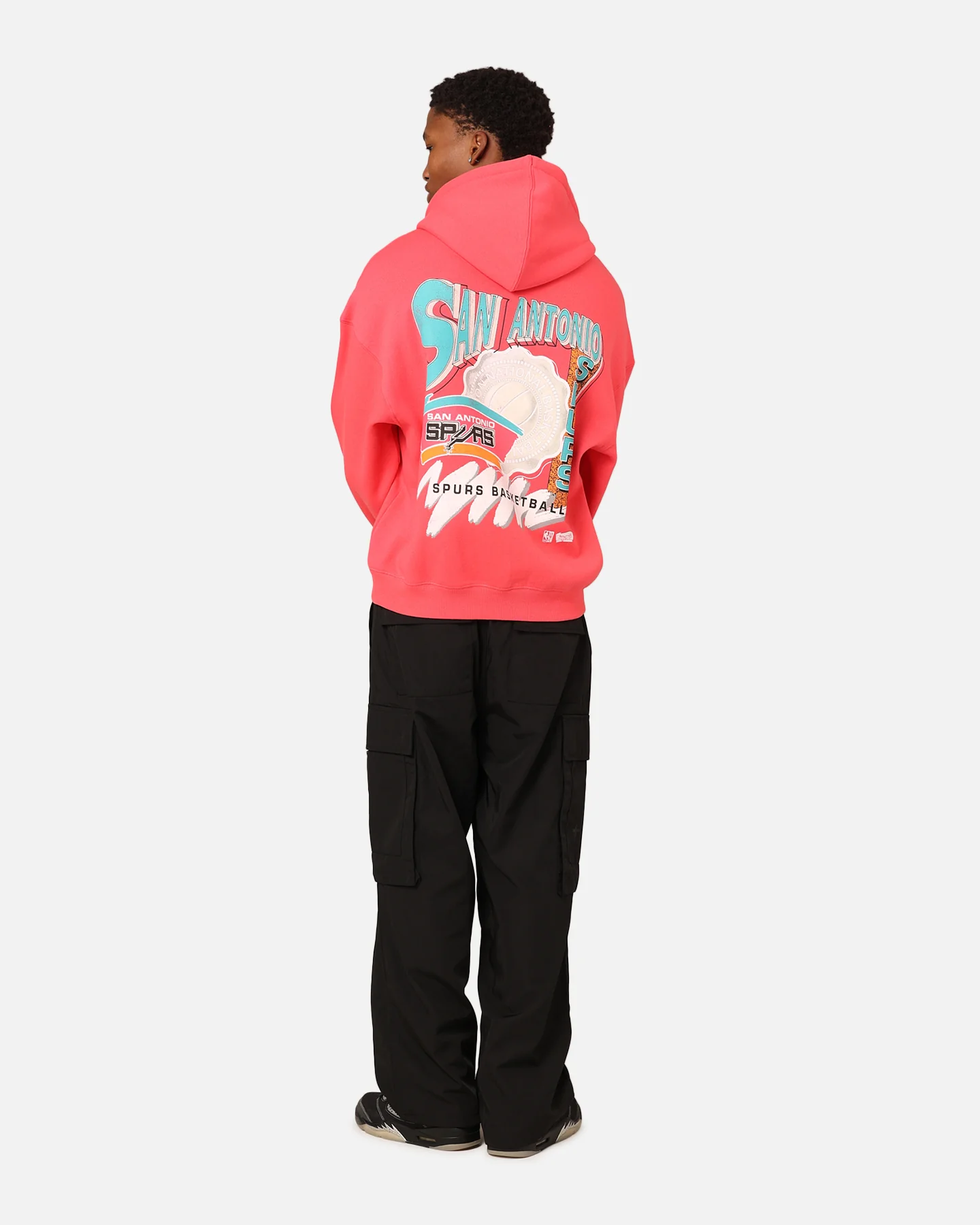 Mitchell & Ness San Antonio Spurs Basketball Hoodie Pepper Pink - Image 3