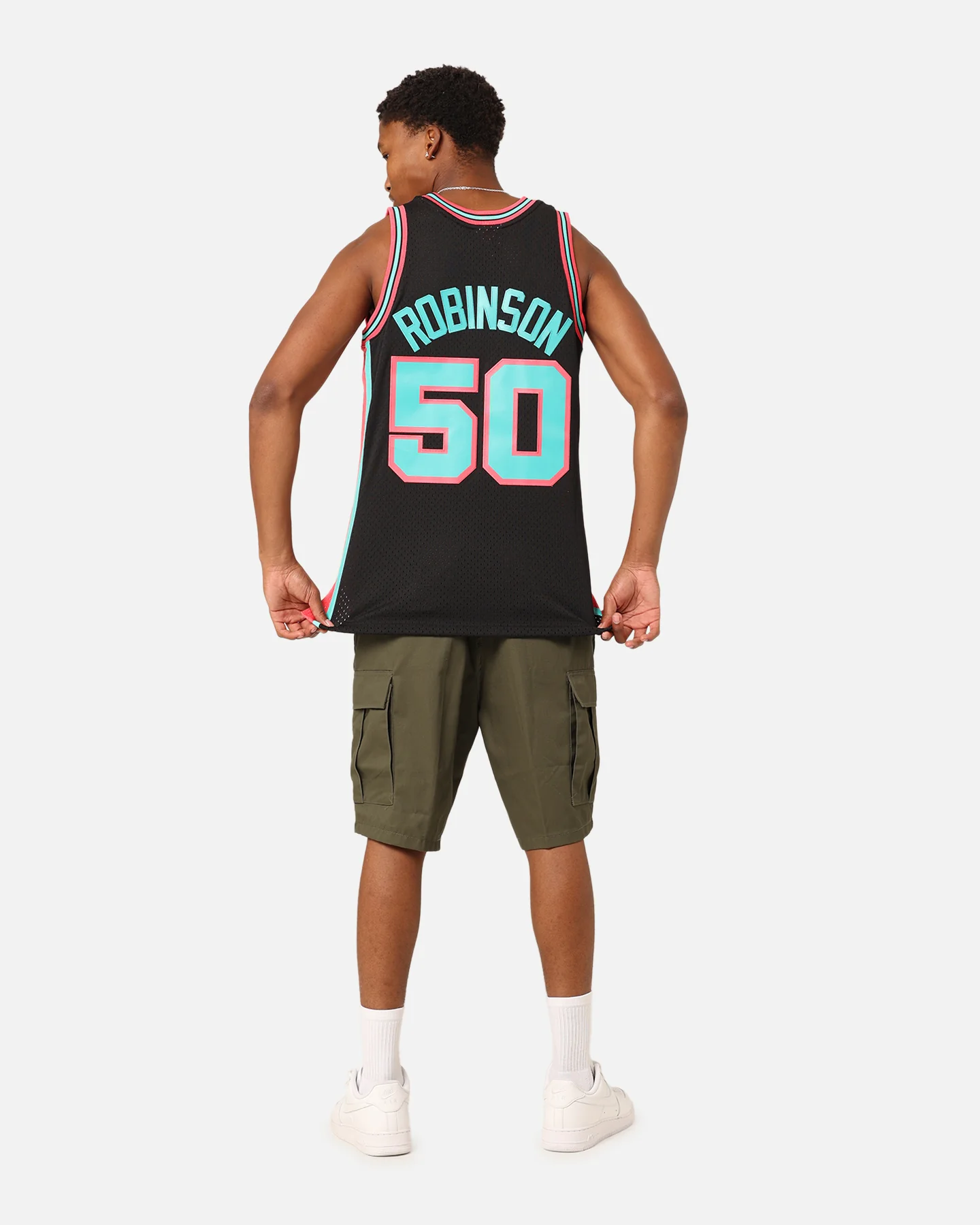 Mitchell & Ness San Antonio Spurs David Robinson 'Spurs 2014 Champs' City Edition '98-99 Swingman Jersey Black - Image 9