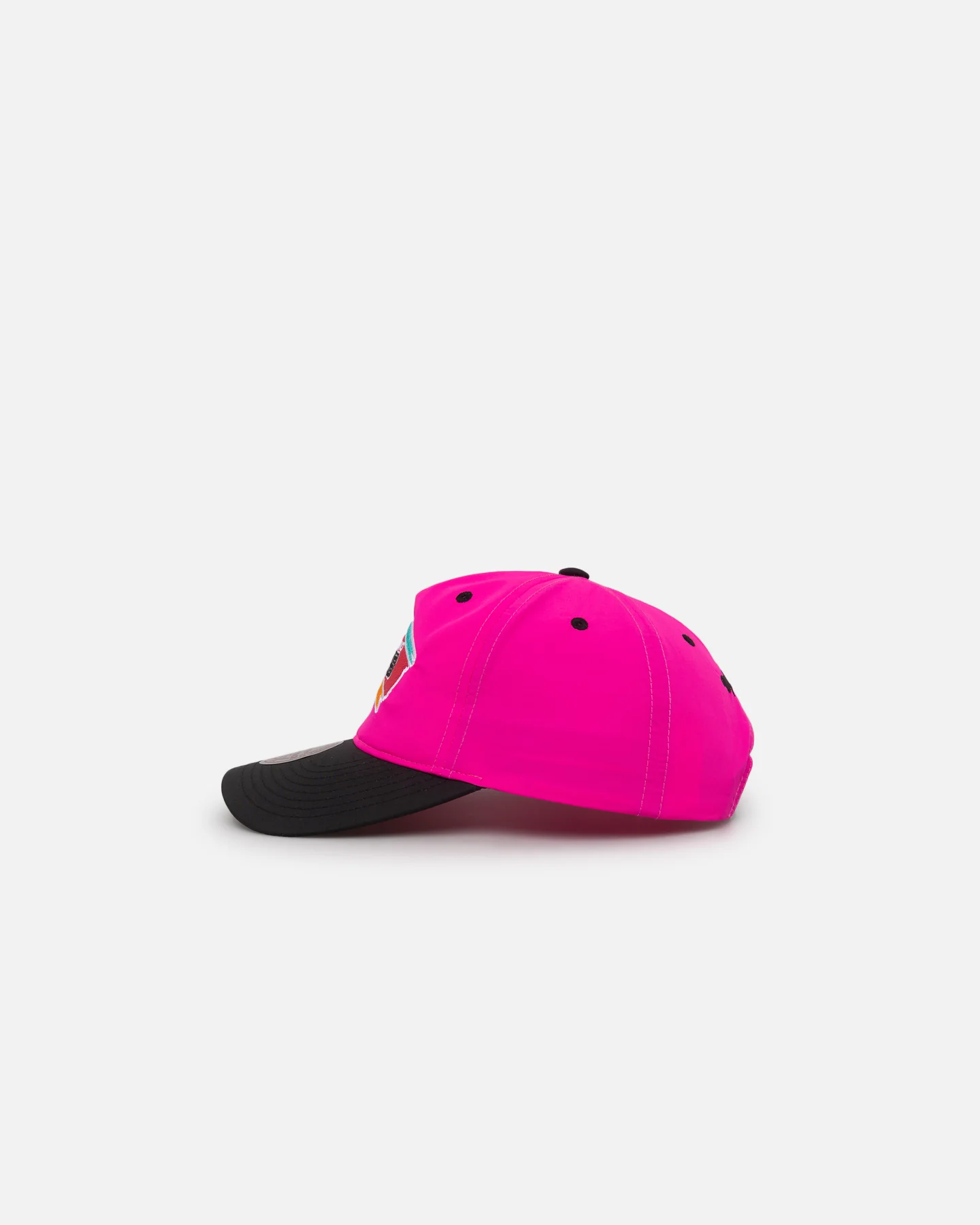 Mitchell & Ness San Antonio Spurs Nylon Deadstock 2-Tone Snapback Neon Pink/Black - Image 4