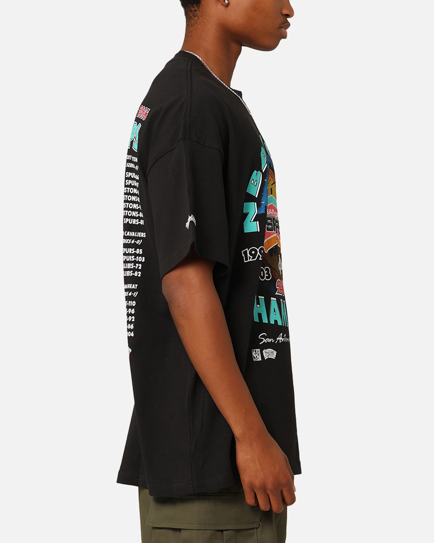 Mitchell & Ness San Antonio Spurs 'Spurs 2014 Champs' 2014 World Champs T-Shirt Black - Image 5