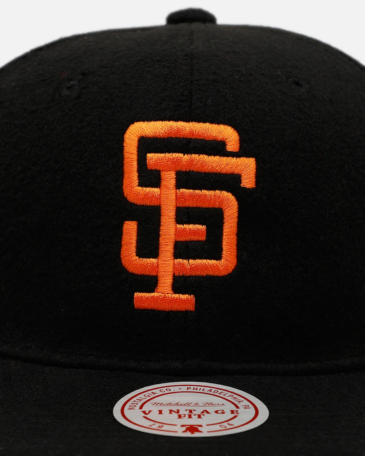 Mitchell & Ness San Francisco Giants 'Vintage Baseball' Vintage Fit Strapback Black - Image 5