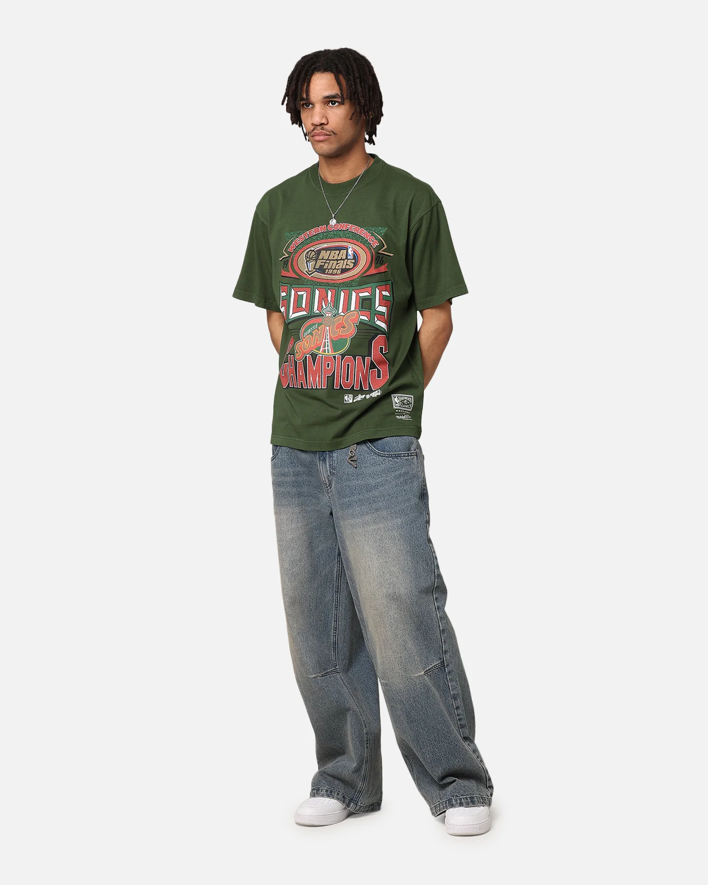 Mitchell & Ness Seattle Sonics Road To Finals T-Shirt Green - Image 3