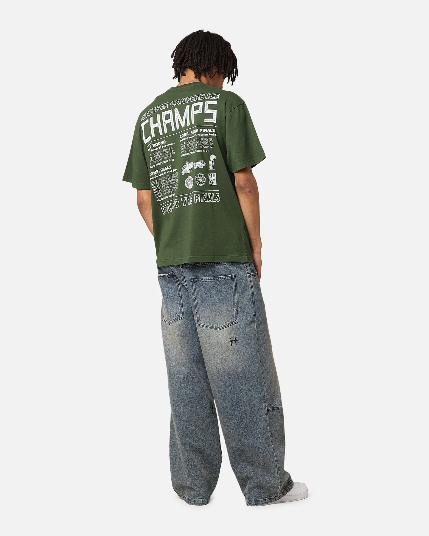 Mitchell & Ness Seattle Sonics Road To Finals T-Shirt Green - Image 4