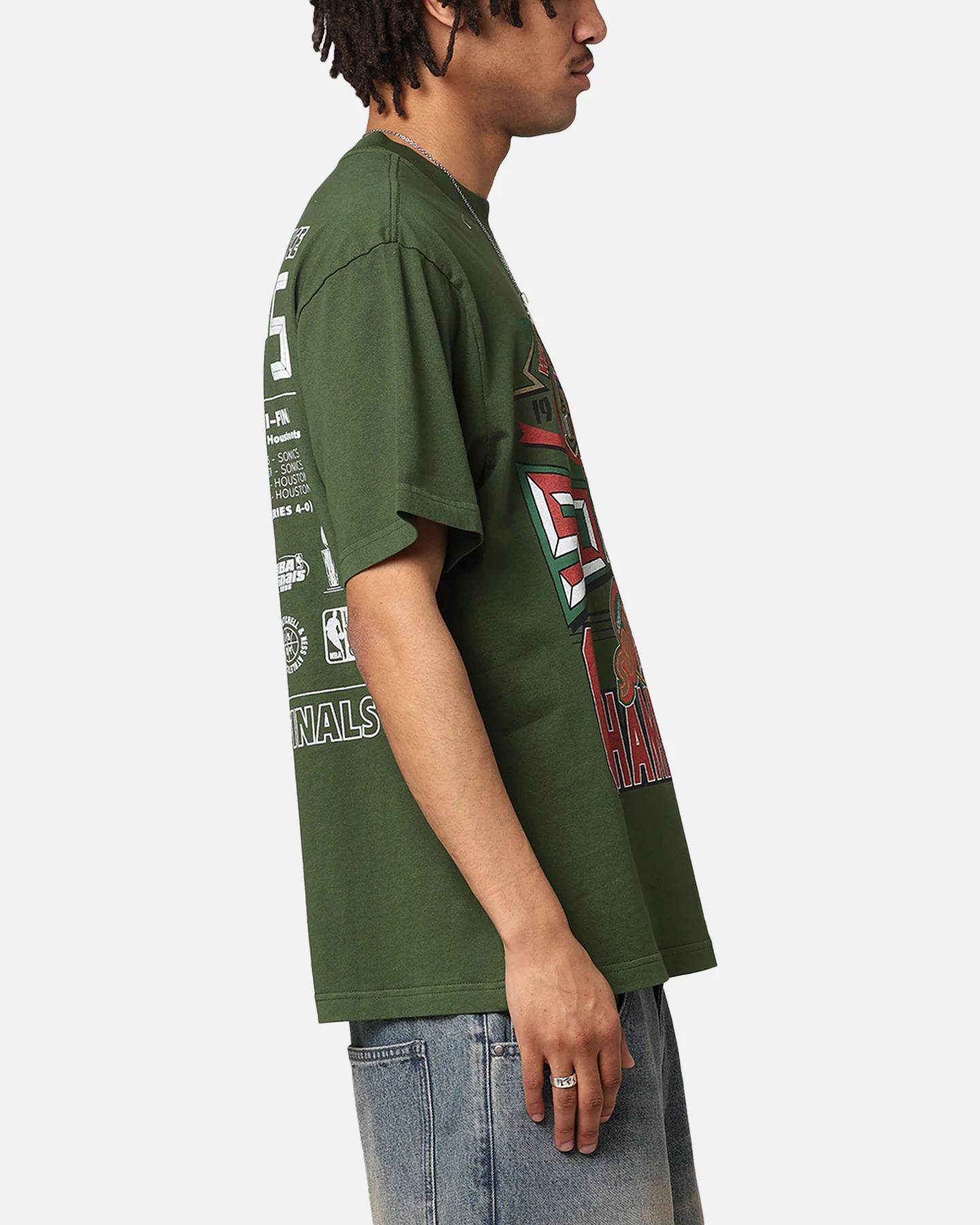 Mitchell & Ness Seattle Sonics Road To Finals T-Shirt Green - Image 5