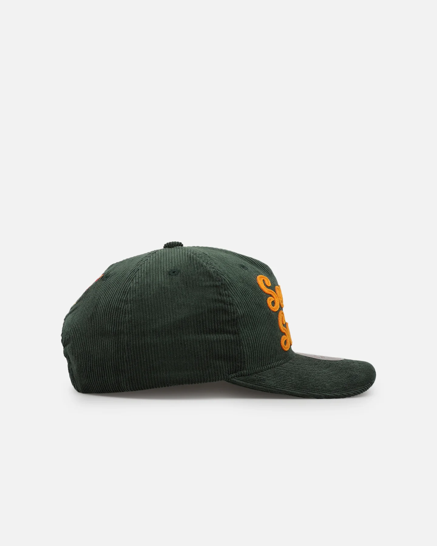 Mitchell & Ness Seattle Sonics Stack Script Corduroy Snapback Green - Image 4