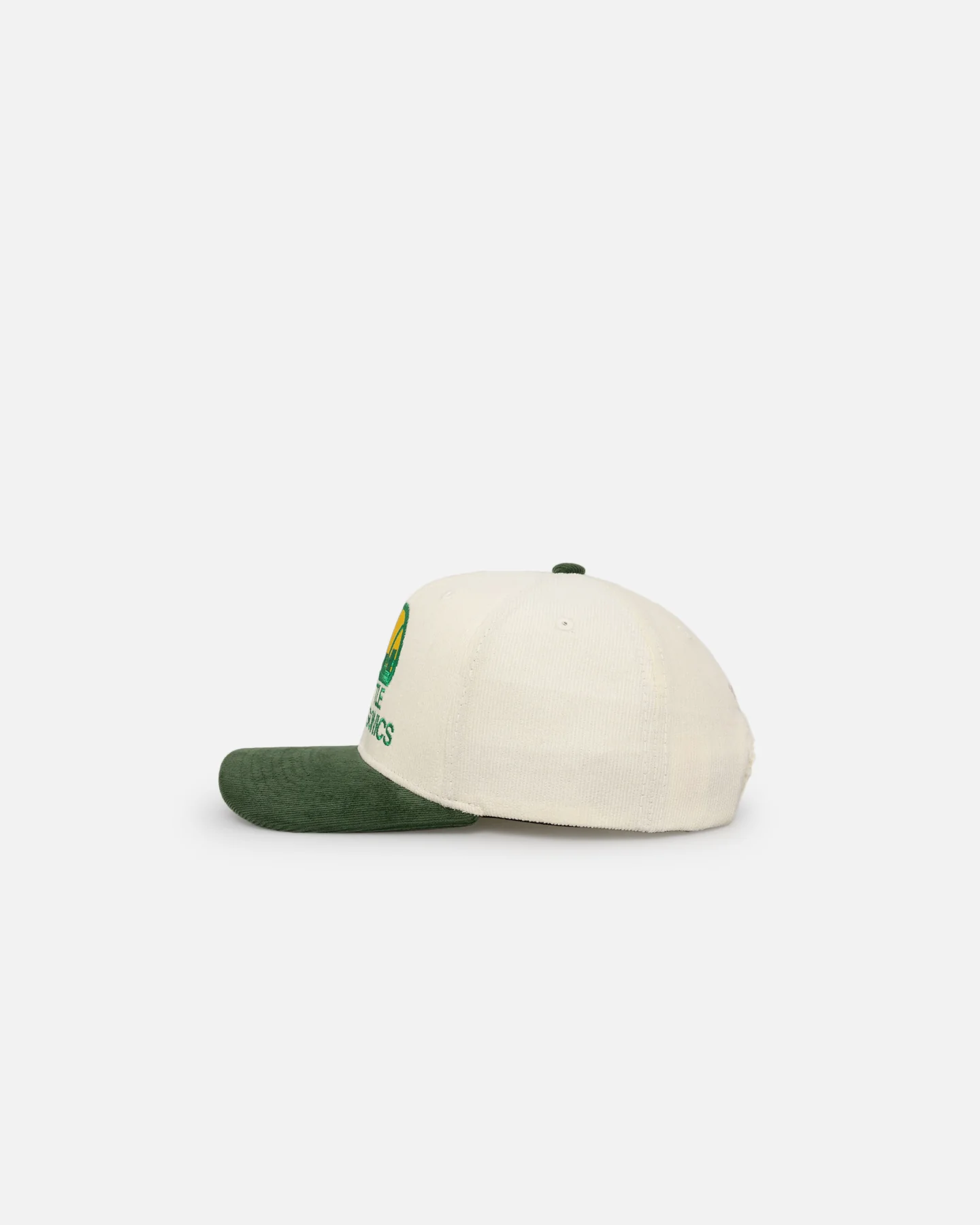 Mitchell & Ness Seattle SuperSonics Go Team Go OG Corduroy Snapback Light Cream/Green - Image 5