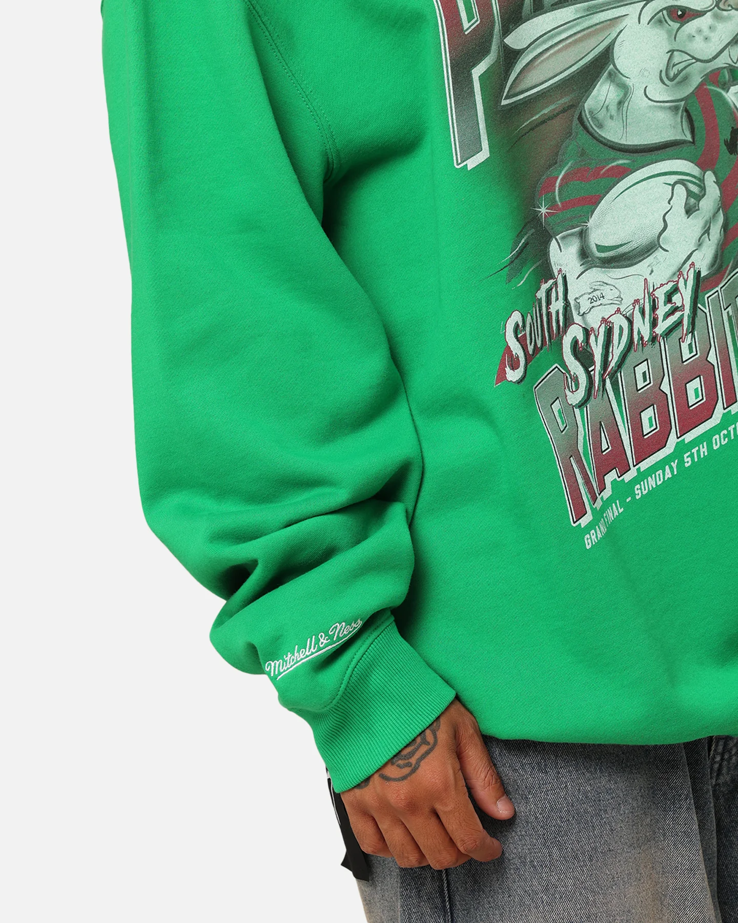 Mitchell & Ness South Sydney Rabbitohs 2014 Grand Final Crewneck Green - Image 6