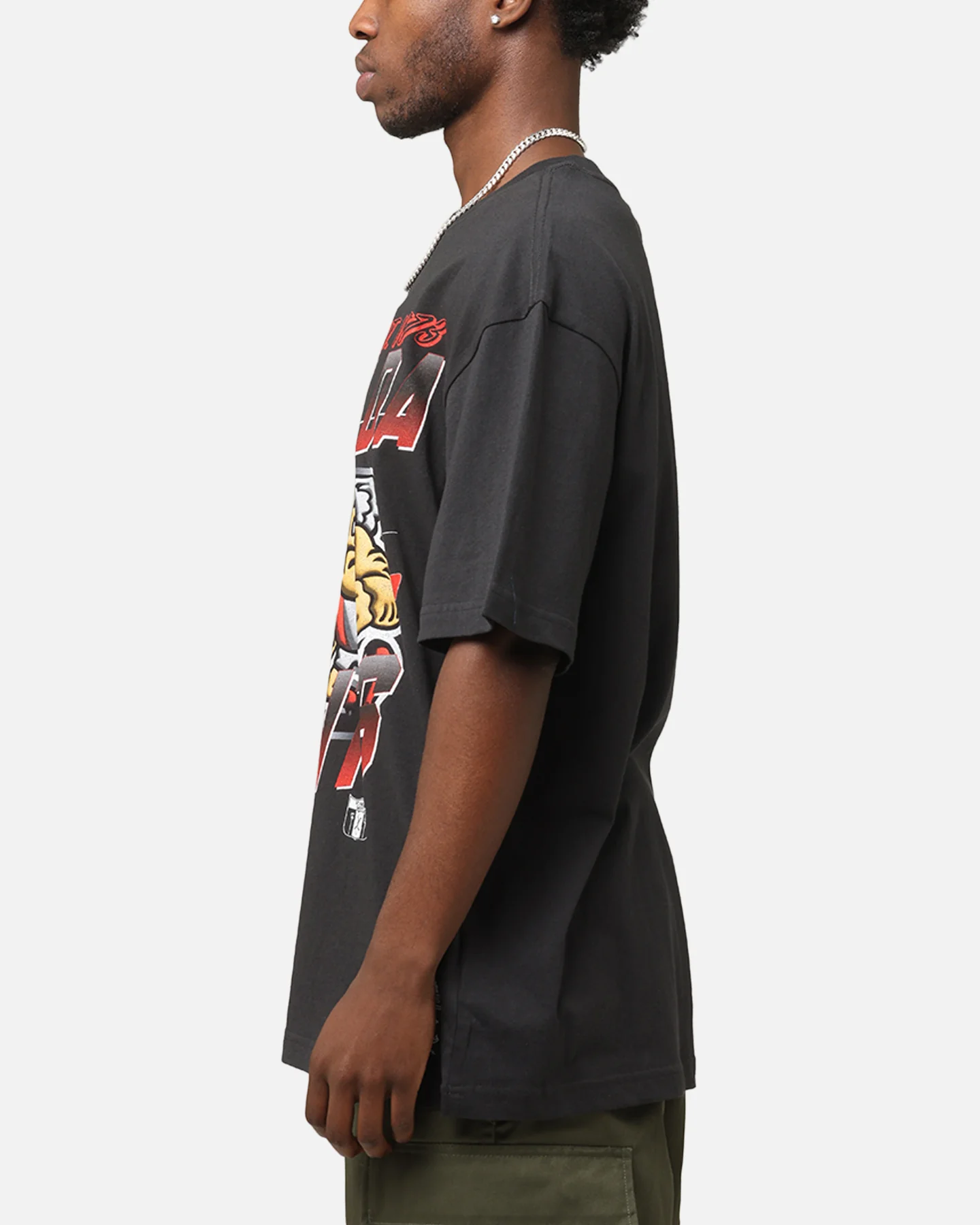 Mitchell & Ness St Kilda Saints Mascot Character T-Shirt Faded Black - Image 5