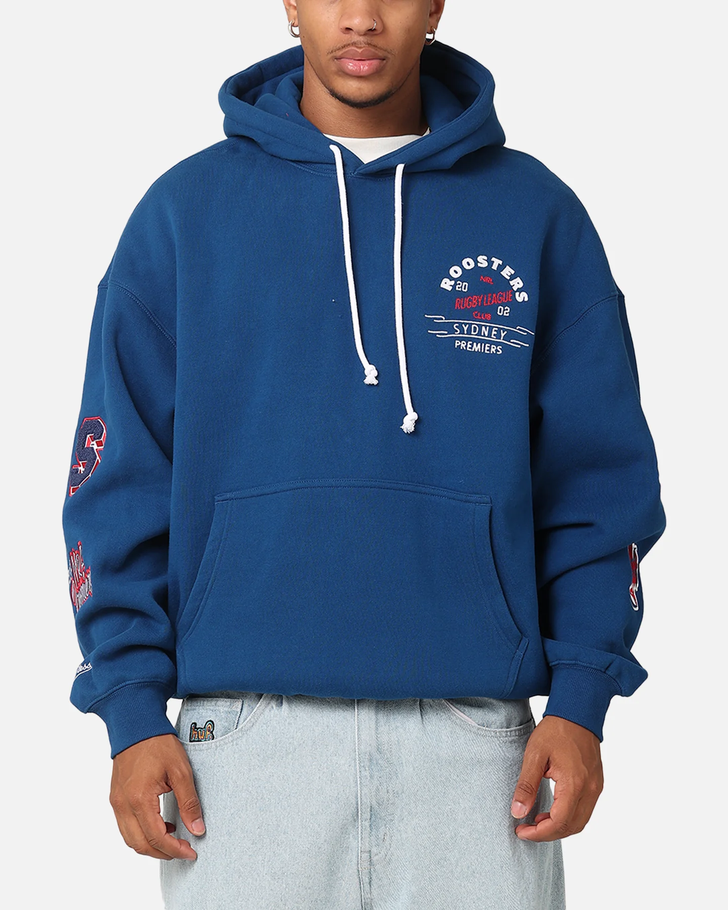 Mitchell & Ness Sydney Roosters 2002 Premiers Hoodie Navy - Image 2