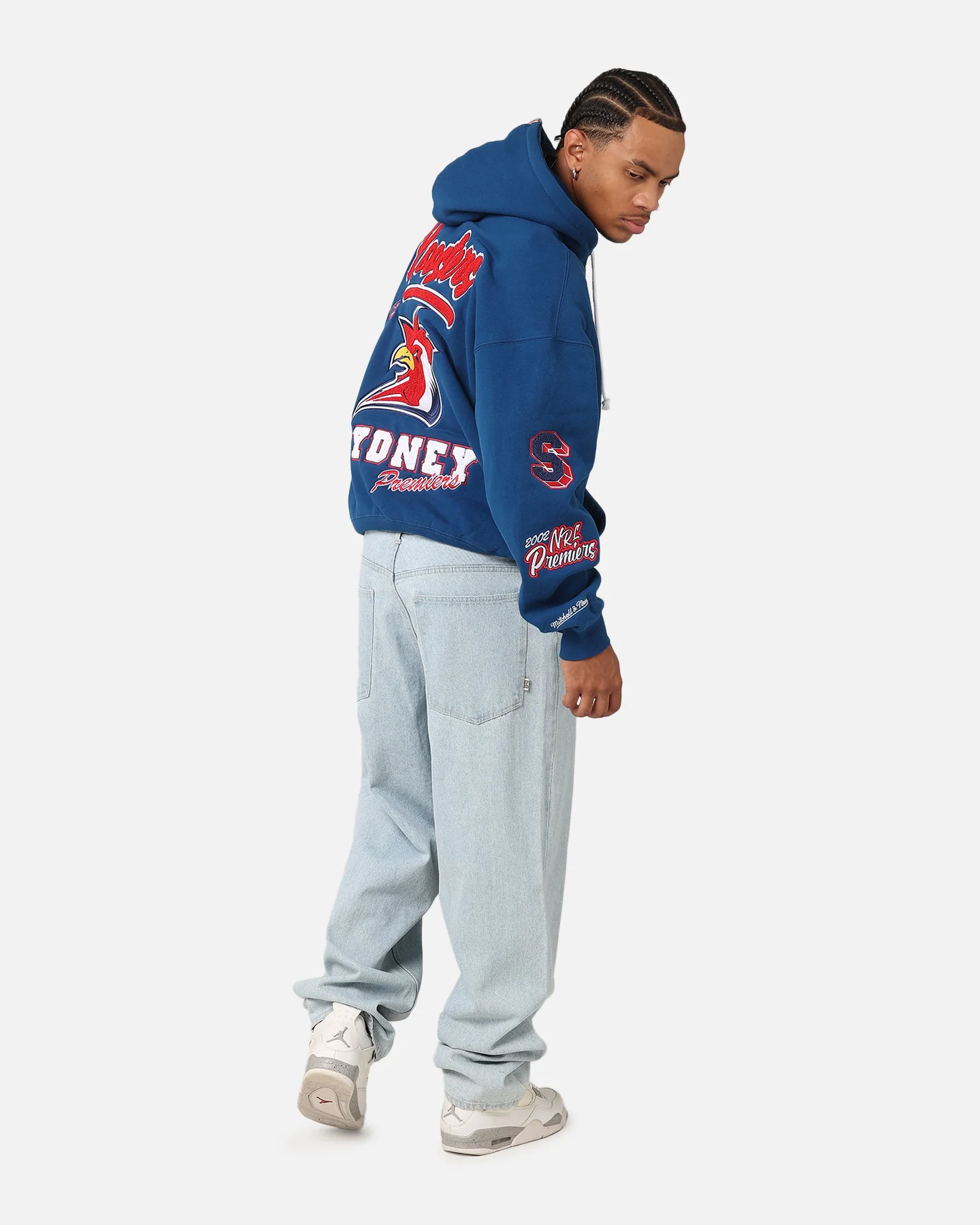 Mitchell & Ness Sydney Roosters 2002 Premiers Hoodie Navy - Image 3
