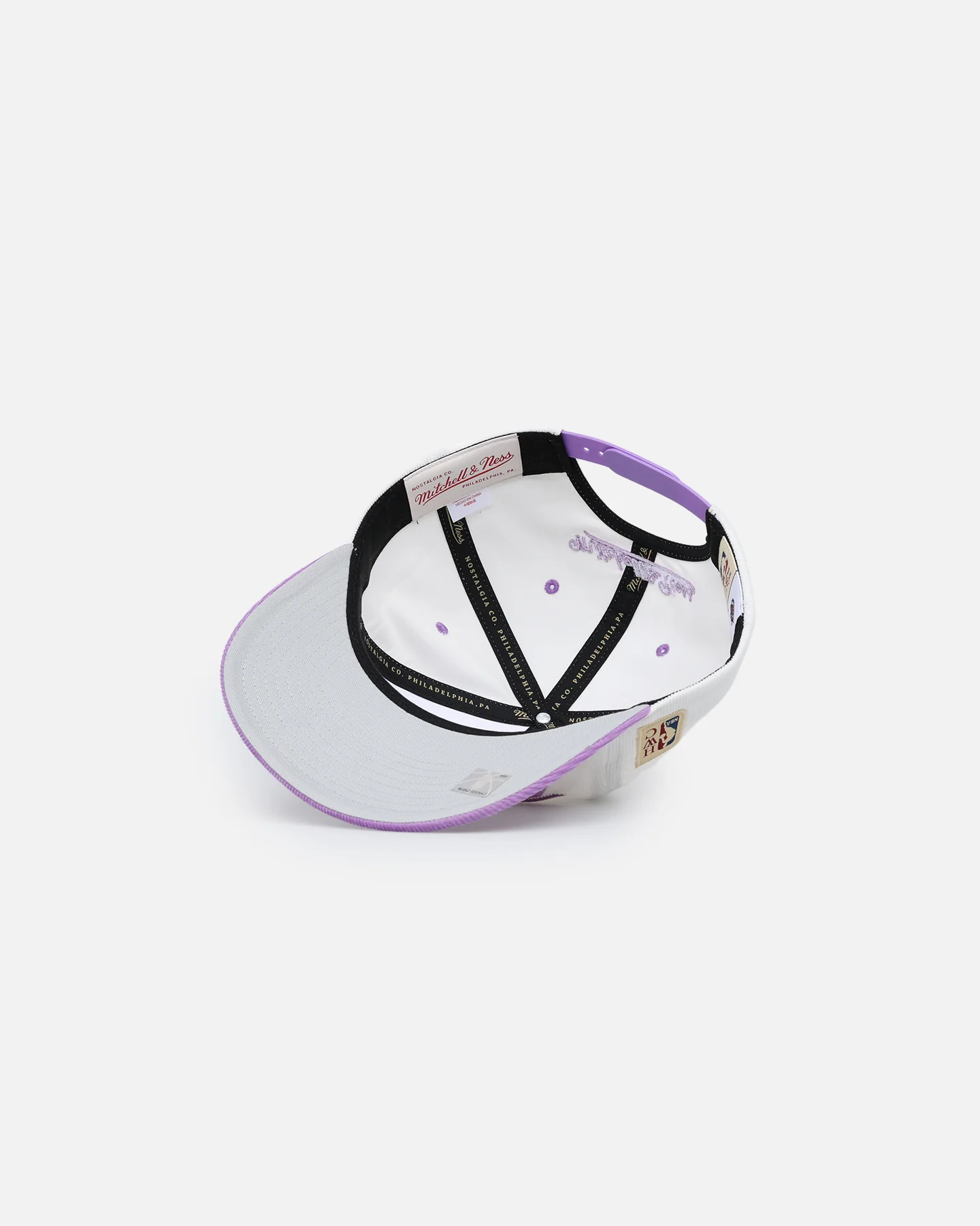 Mitchell & Ness Toronto Raptors 'Pastel Corduroy' Deadstock Snapback White Cream/Purple - Image 6