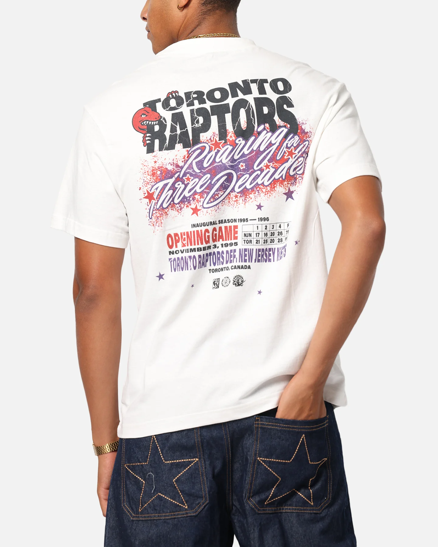 Mitchell & Ness Toronto Raptors Three Decades T-Shirt Vintage White - Image 8