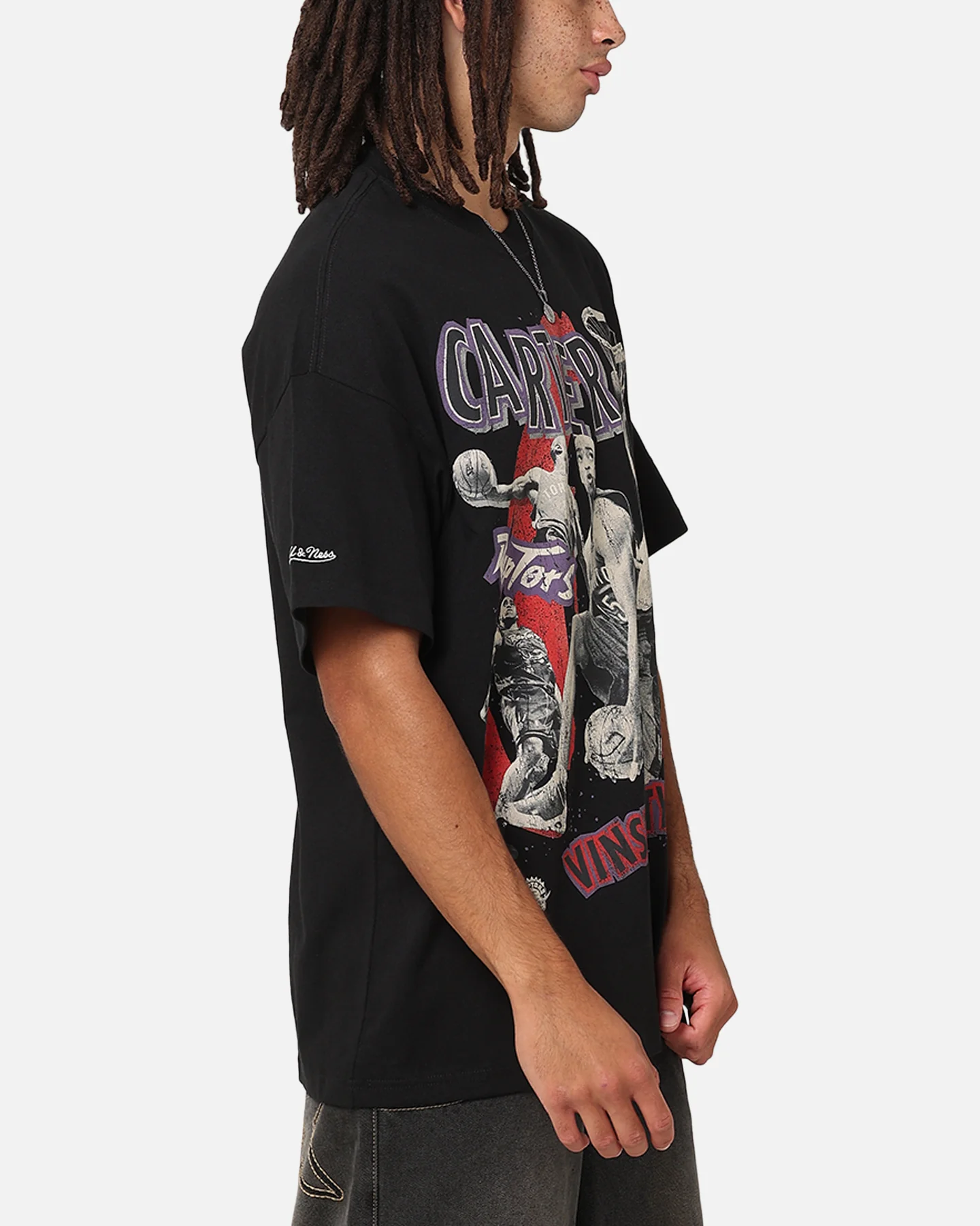 Mitchell & Ness Toronto Raptors Vince Carter Abstract Player T-Shirt Faded Black - Image 4