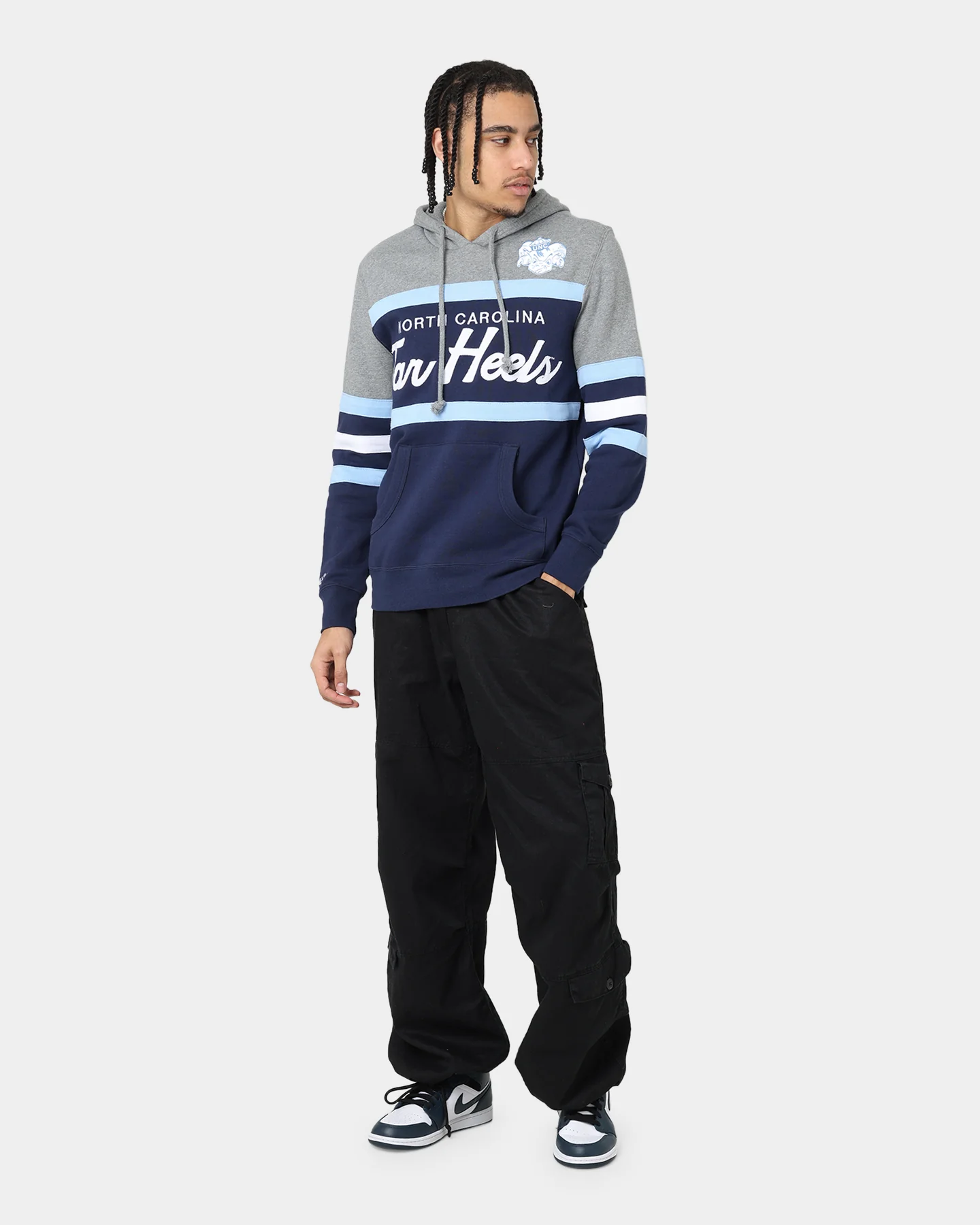 Mitchell & Ness UNC Tar Heels Head Coach Hoodie Navy - Image 2