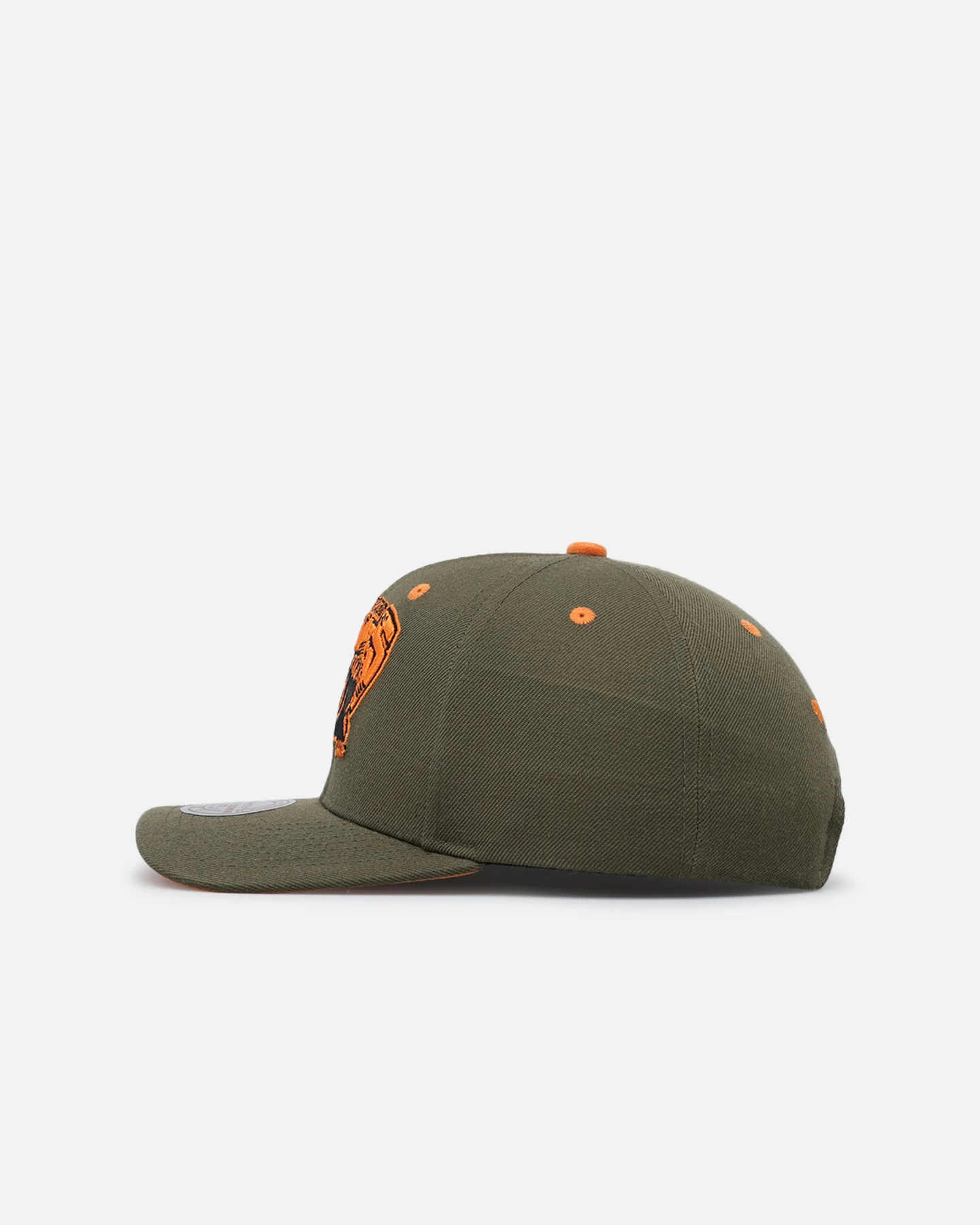 Mitchell & Ness Vancouver Grizzlies 'Harmony Of Hues' Pro Crown Snapback Olive/Orange - Image 5