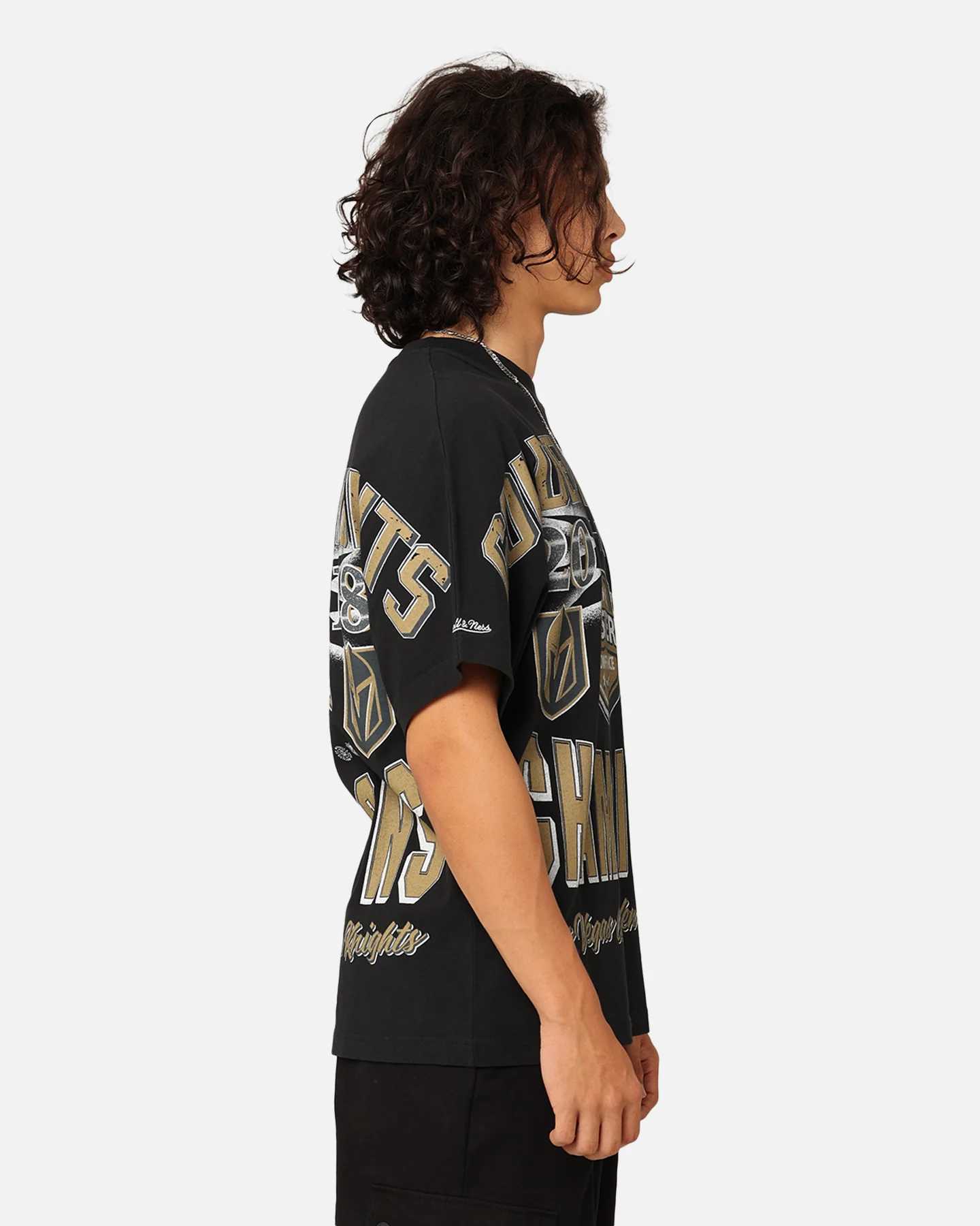 Mitchell & Ness Vegas Golden Knights Conference Champs T-Shirt Faded Black - Image 6